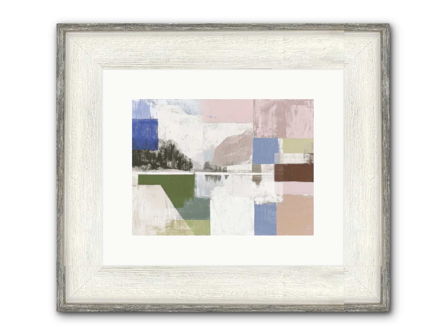 Prism Dusk No.1 Framed Print - Driftwood White 12x9