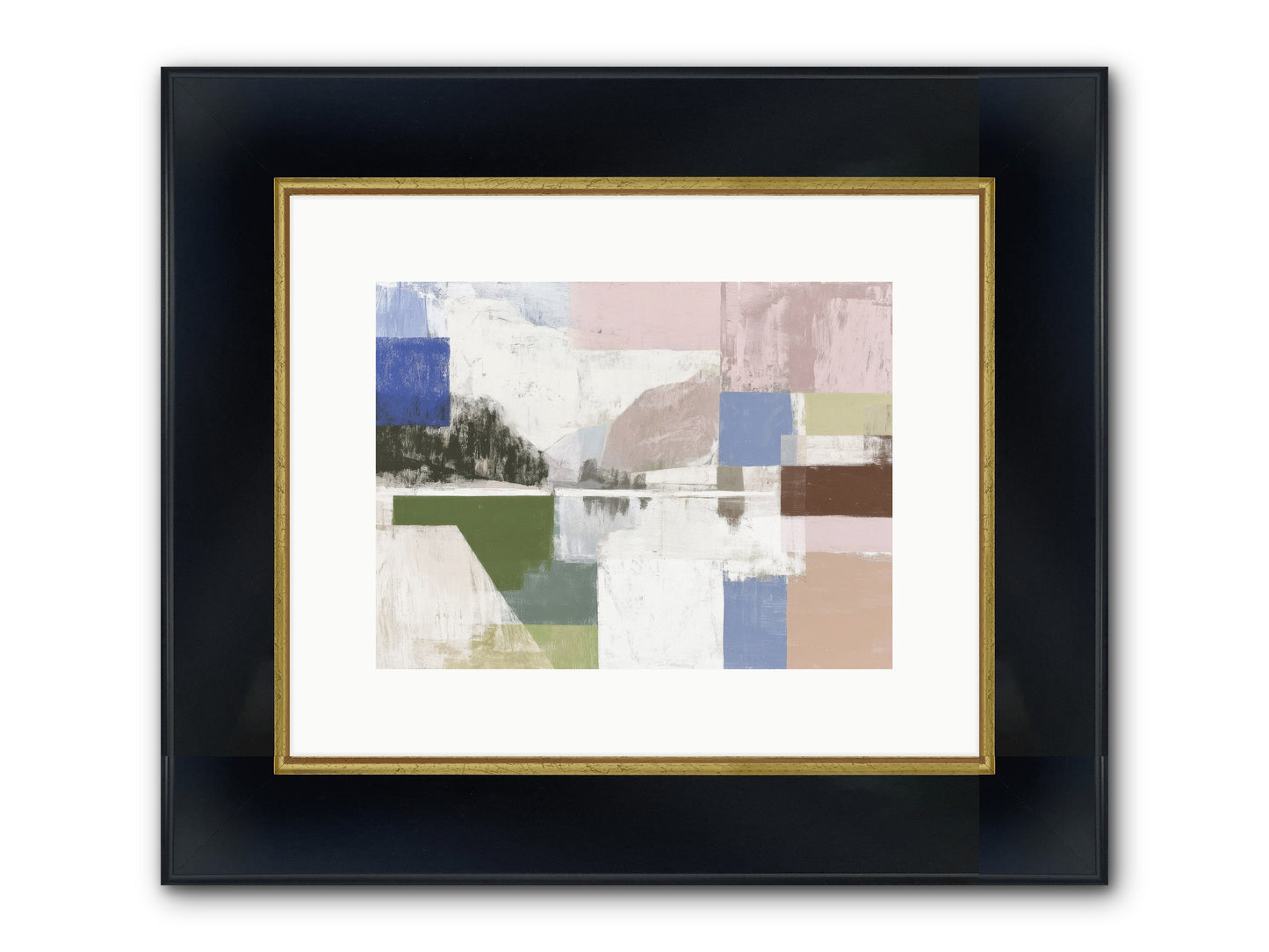 Prism Dusk No.1 Framed Print - Wide Black w/Gold 12x9