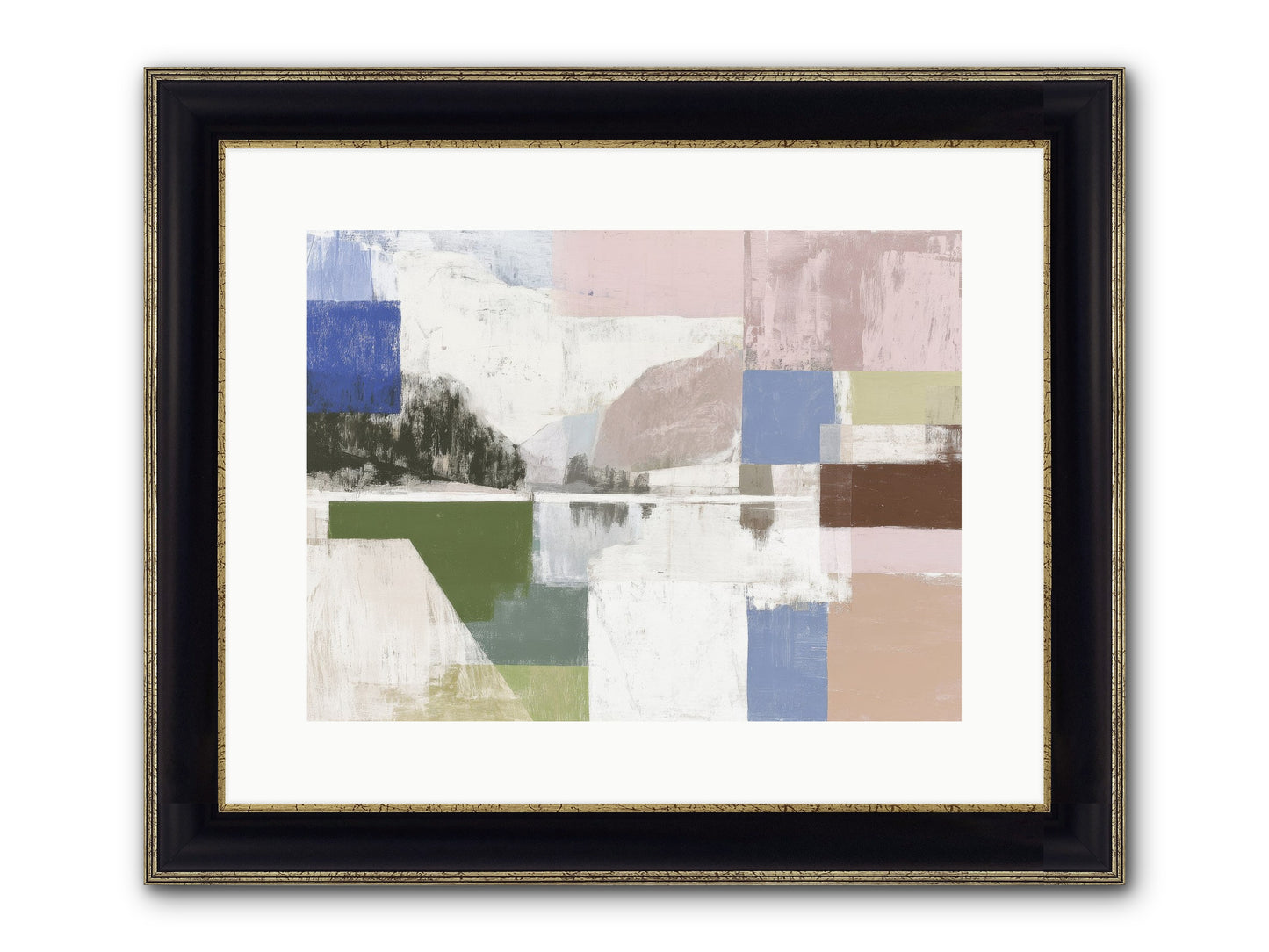 Prism Dusk No.1 Framed Print - Black & Gold 16x12