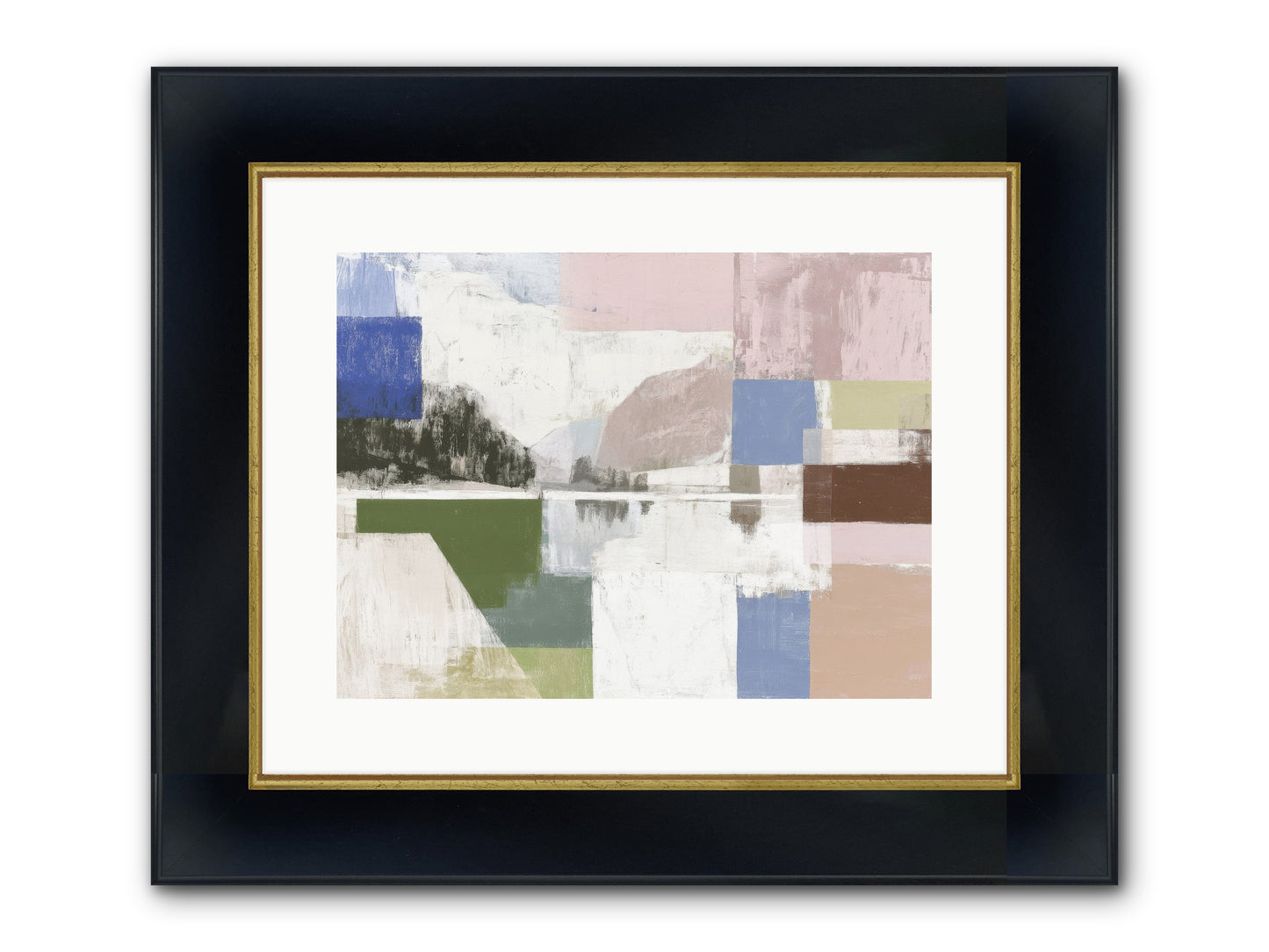 Prism Dusk No.1 Framed Print - Wide Black w/Gold 16x12