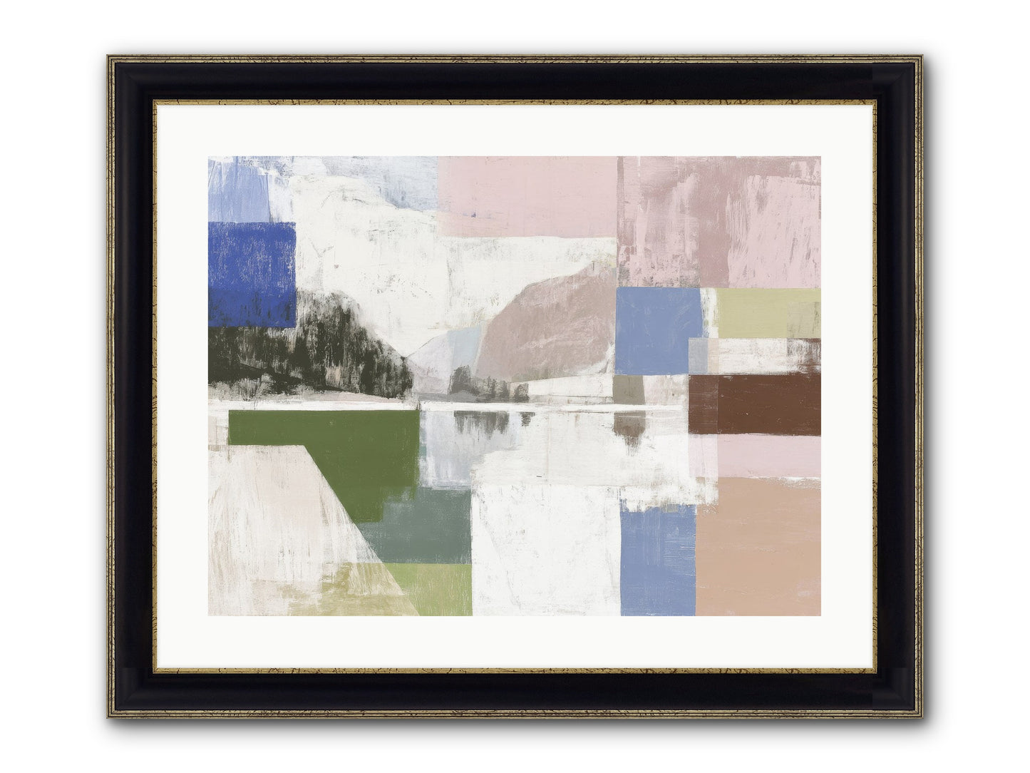 Prism Dusk No.1 Framed Print - Black & Gold 24x18