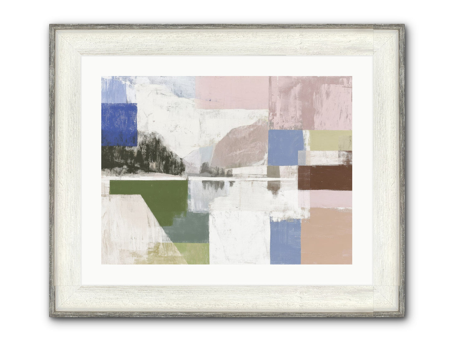 Prism Dusk No.1 Framed Print - Driftwood White 24x18