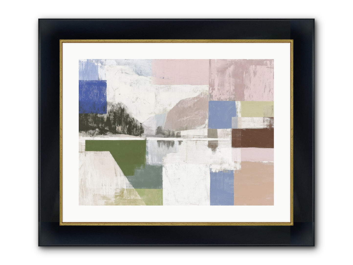 Prism Dusk No.1 Framed Print - Wide Black w/Gold 24x18