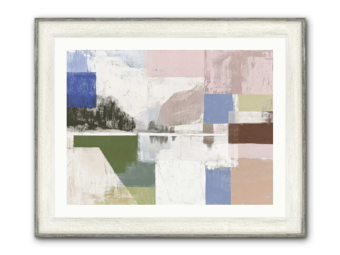 Prism Dusk No.1 Framed Print - Driftwood White 32x24