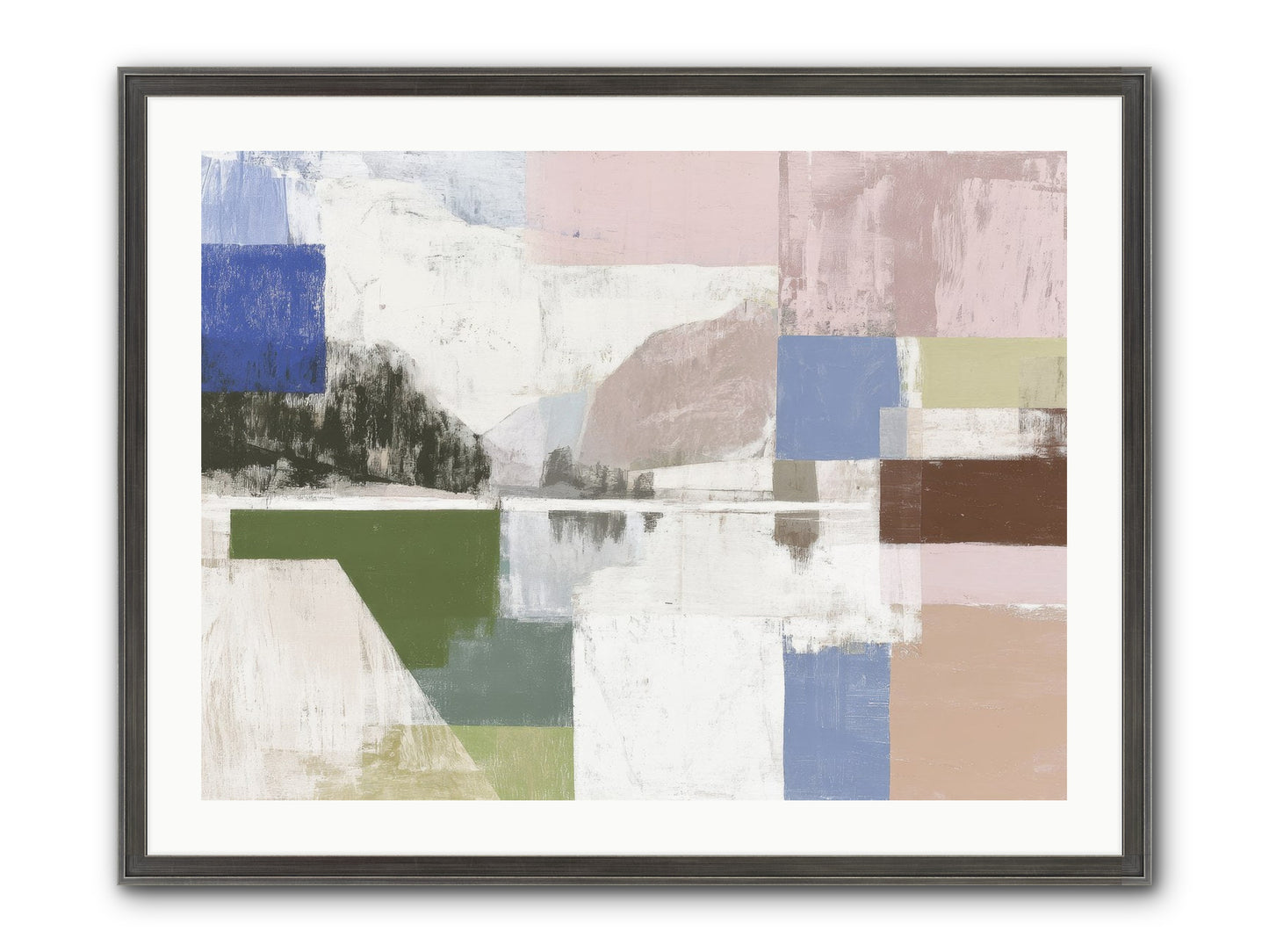 Prism Dusk No.1 Framed Print - Slimwoods Black/Silver 32x24