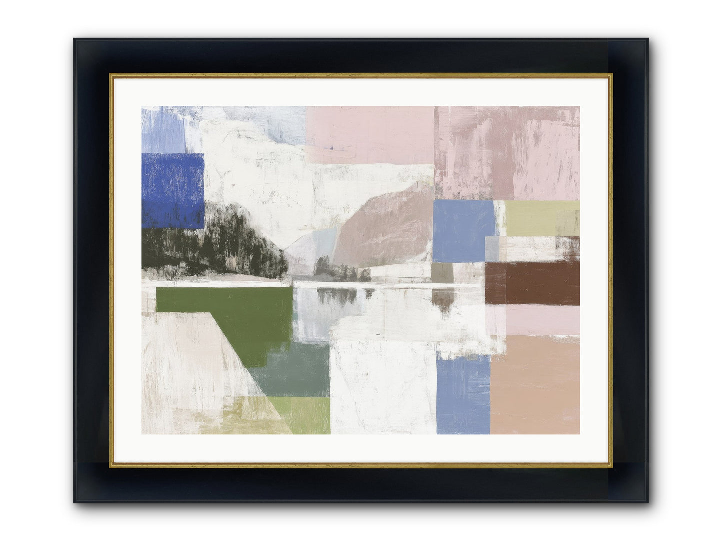 Prism Dusk No.1 Framed Print - Wide Black w/Gold 32x24