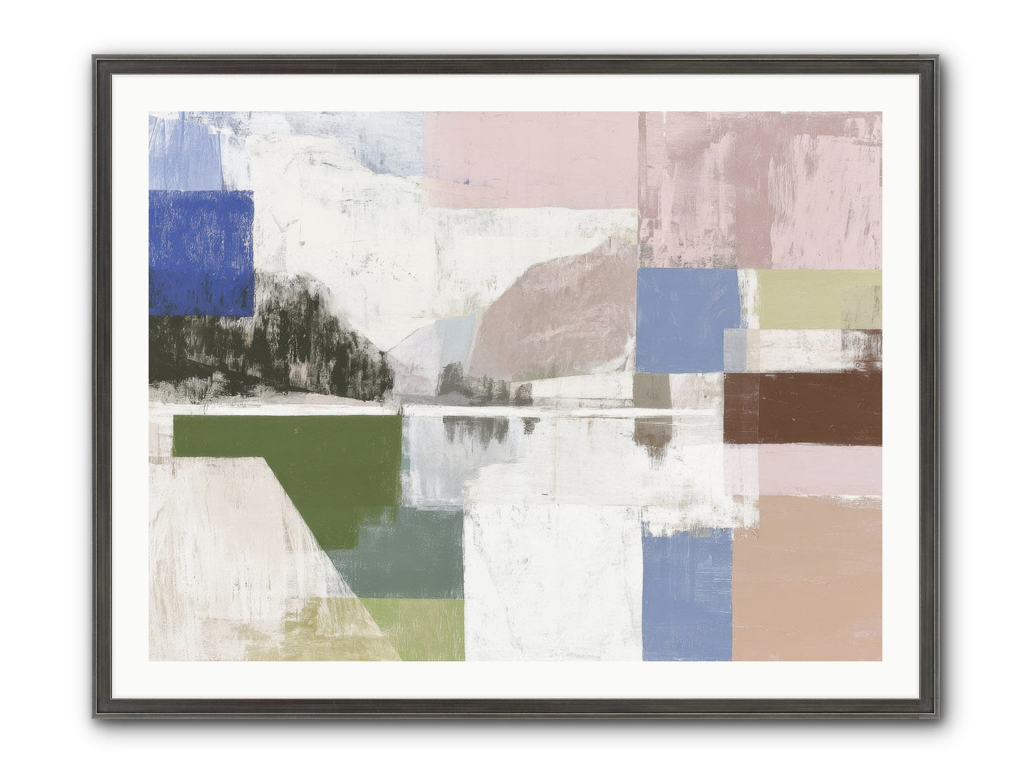 Prism Dusk No.1 Framed Print - Slimwoods Black/Silver 40x30