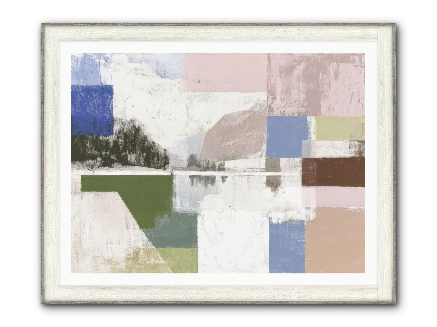 Prism Dusk No.1 Framed Print - Driftwood White 48x36
