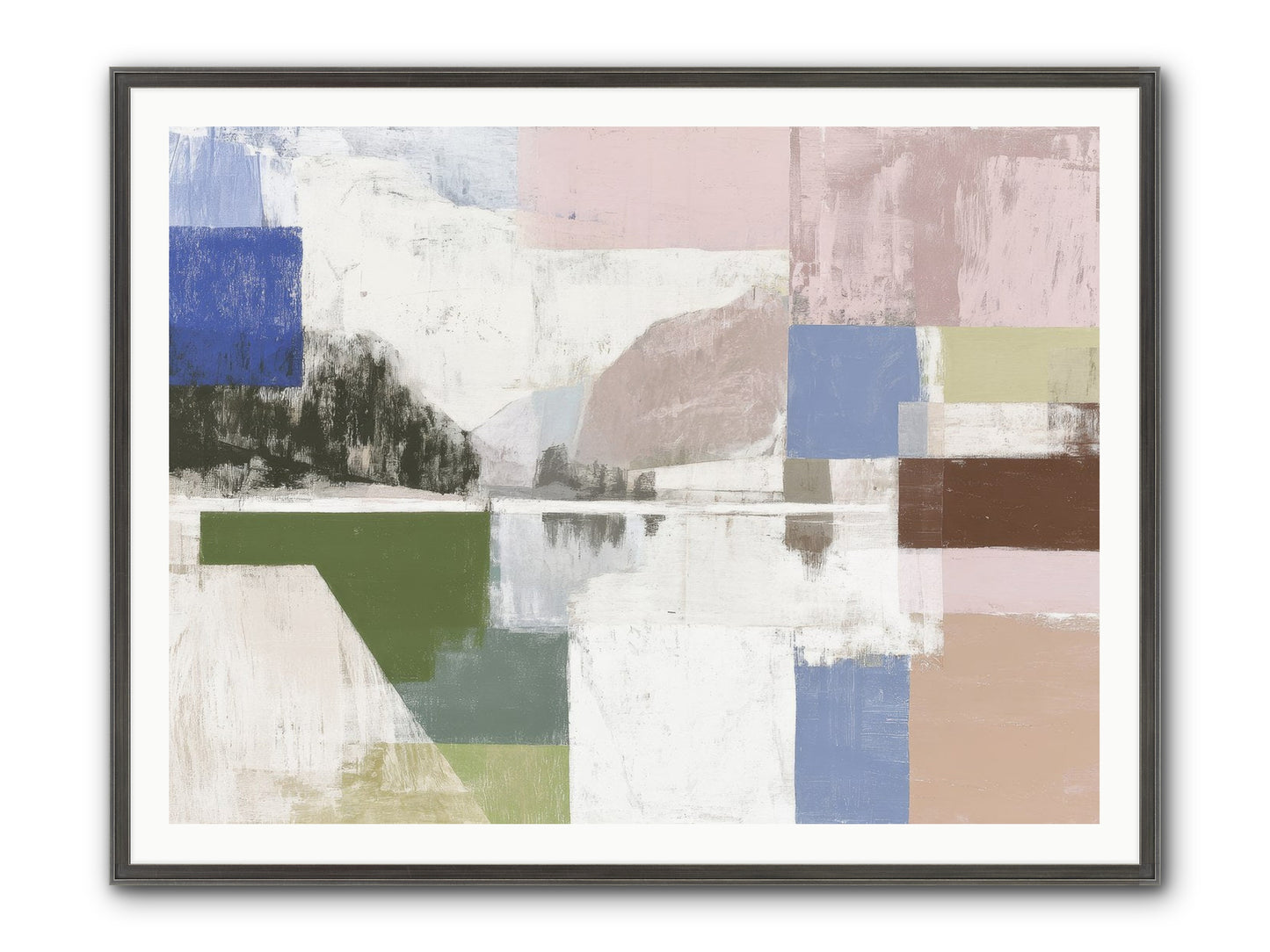Prism Dusk No.1 Framed Print - Slimwoods Black/Silver 48x36