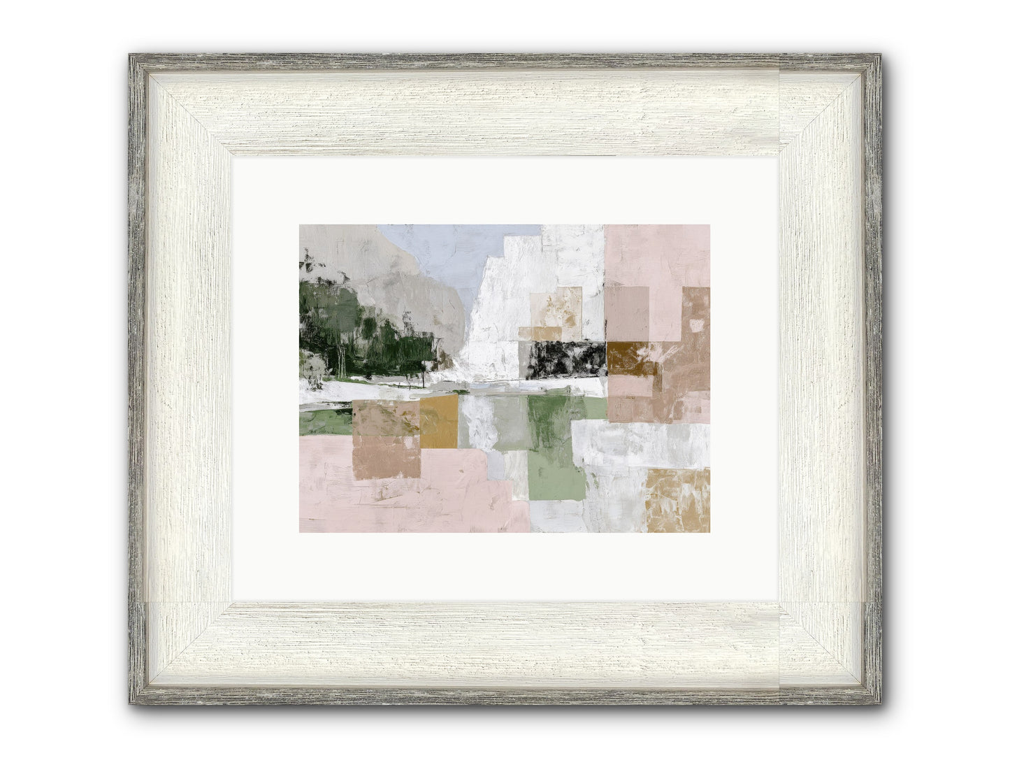 Prism Dusk No.2 Framed Print - Driftwood White 12x9