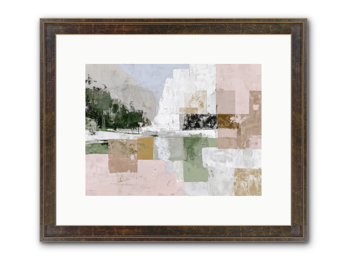 Prism Dusk No.2 Framed Print - Slimwoods Black/Gold 12x9
