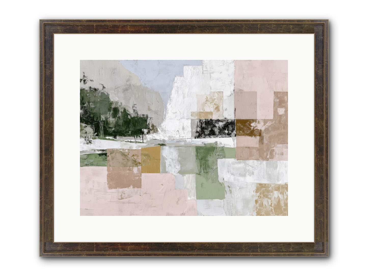 Prism Dusk No.2 Framed Print - Slimwoods Black/Gold 16x12