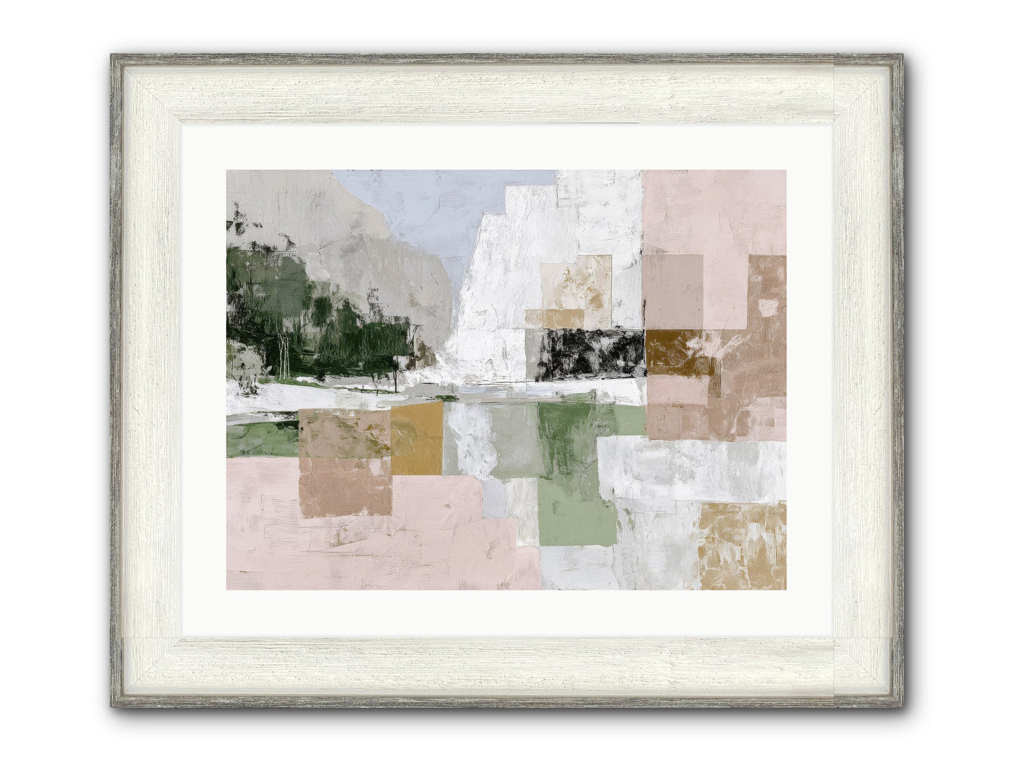 Prism Dusk No.2 Framed Print - Driftwood White 24x18