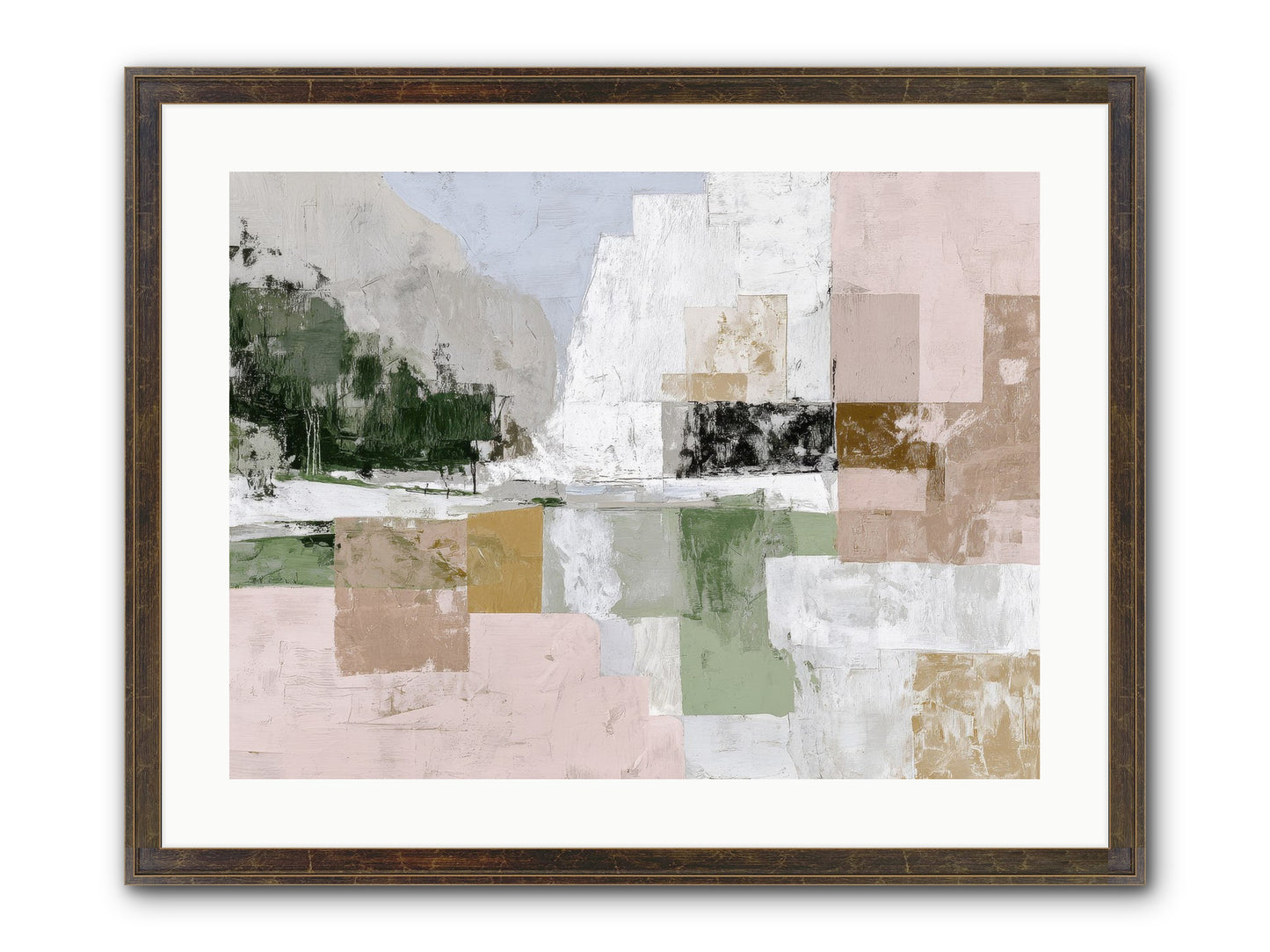 Prism Dusk No.2 Framed Print - Slimwoods Black/Gold 24x18