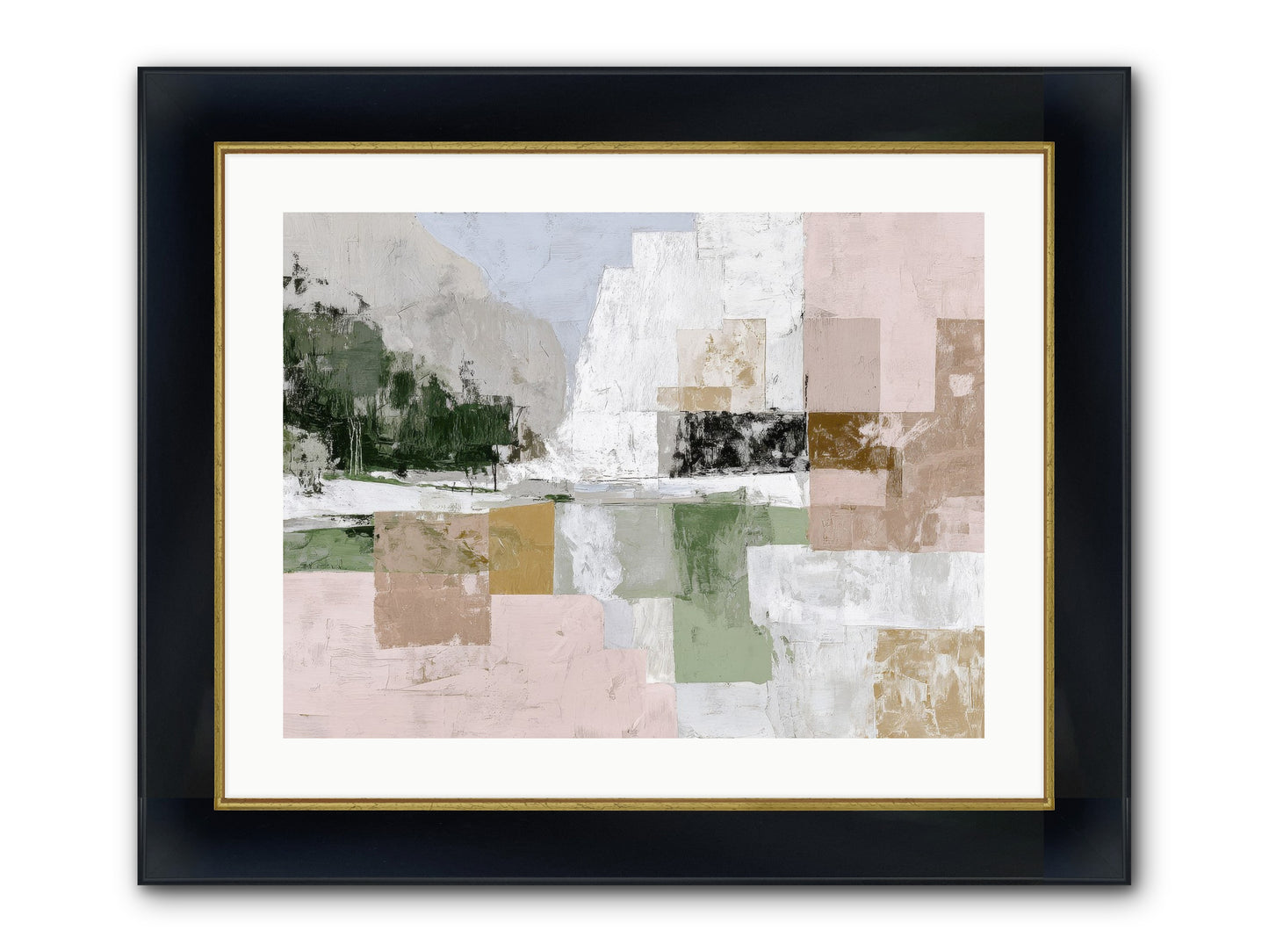 Prism Dusk No.2 Framed Print - Wide Black w/Gold 24x18