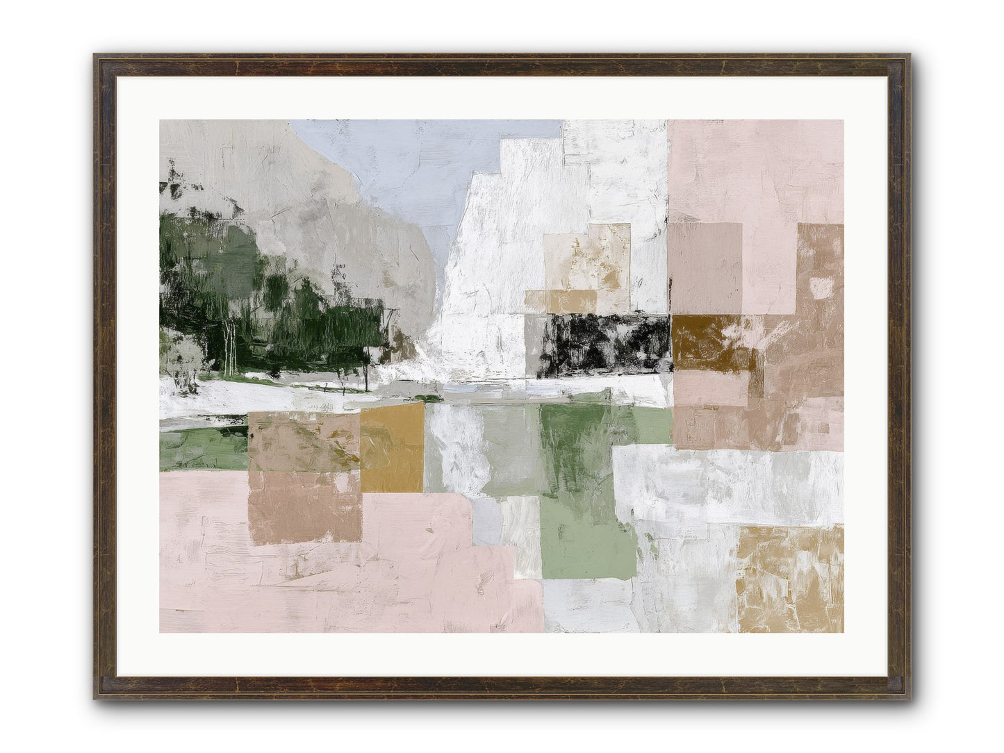 Prism Dusk No.2 Framed Print - Slimwoods Black/Gold 32x24