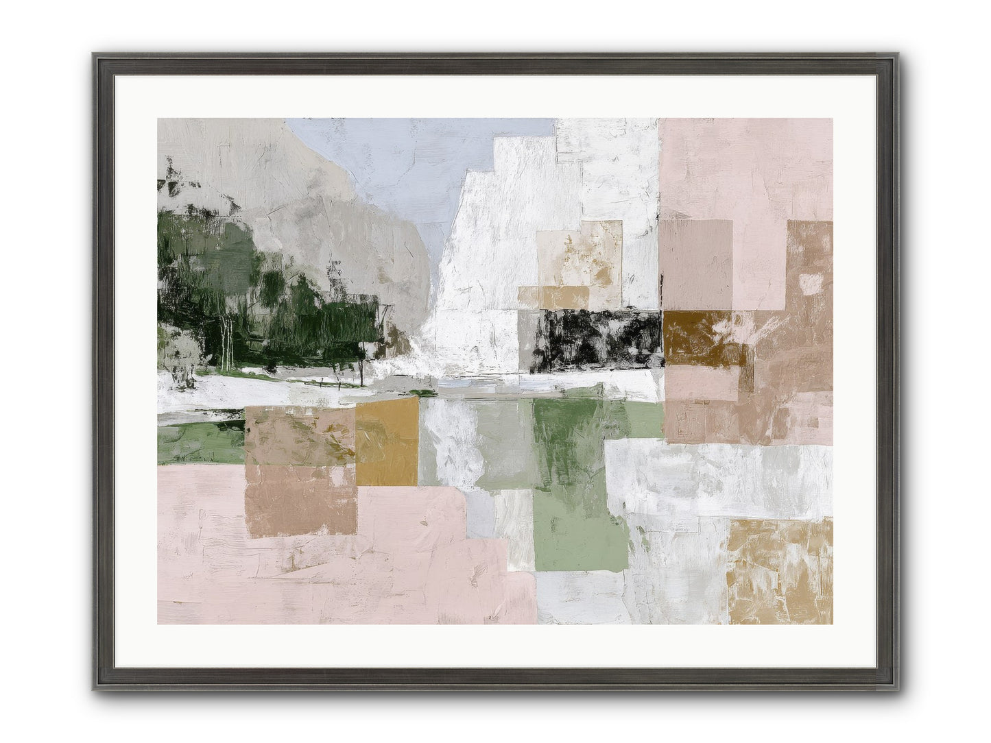 Prism Dusk No.2 Framed Print - Slimwoods Black/Silver 32x24