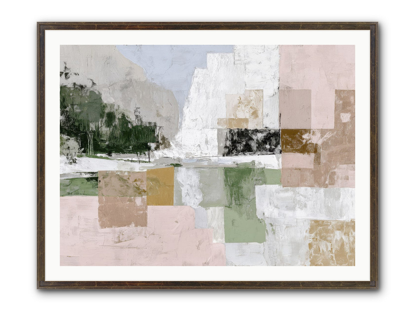 Prism Dusk No.2 Framed Print - Slimwoods Black/Gold 40x30