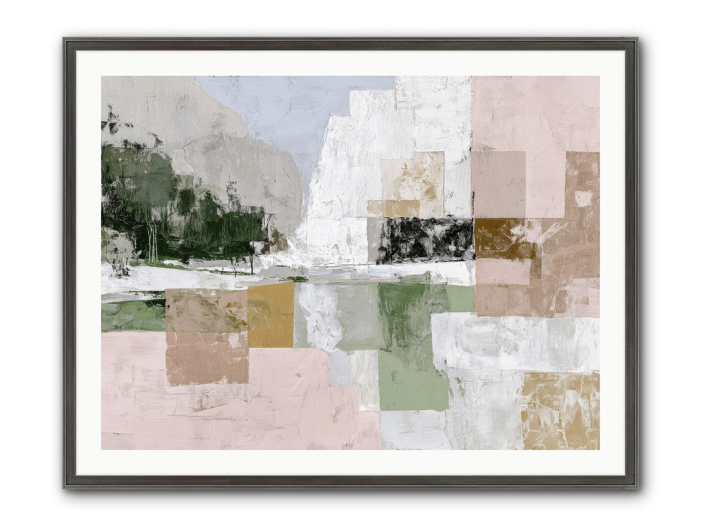 Prism Dusk No.2 Framed Print - Slimwoods Black/Silver 40x30