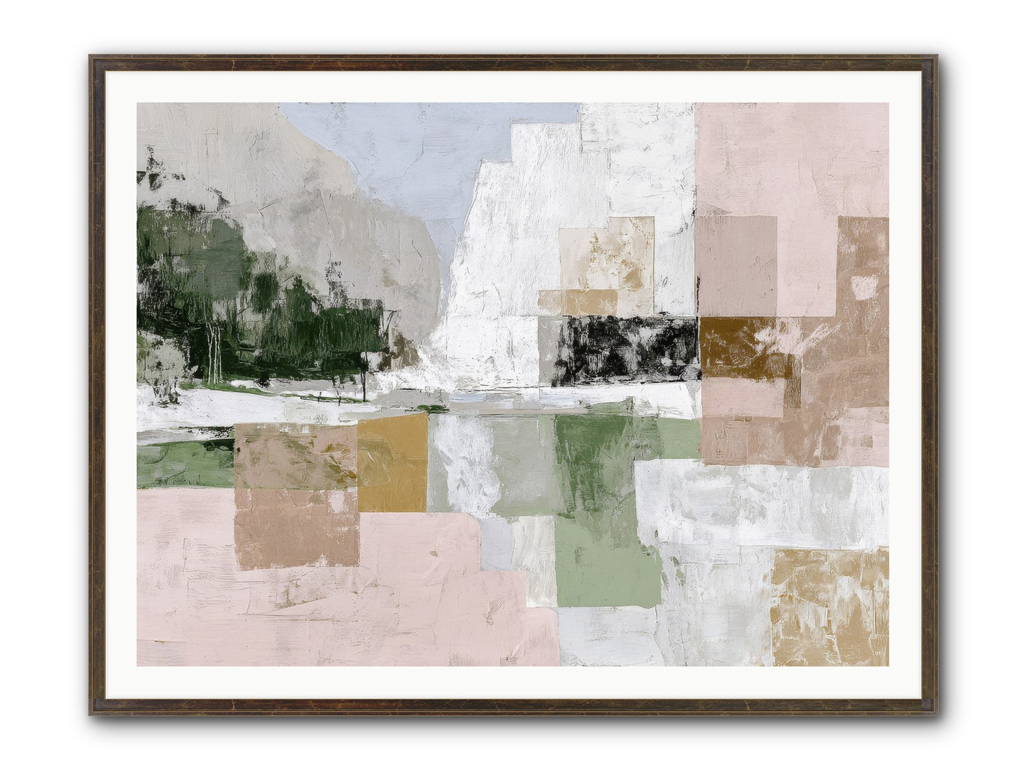 Prism Dusk No.2 Framed Print - Slimwoods Black/Gold 48x36