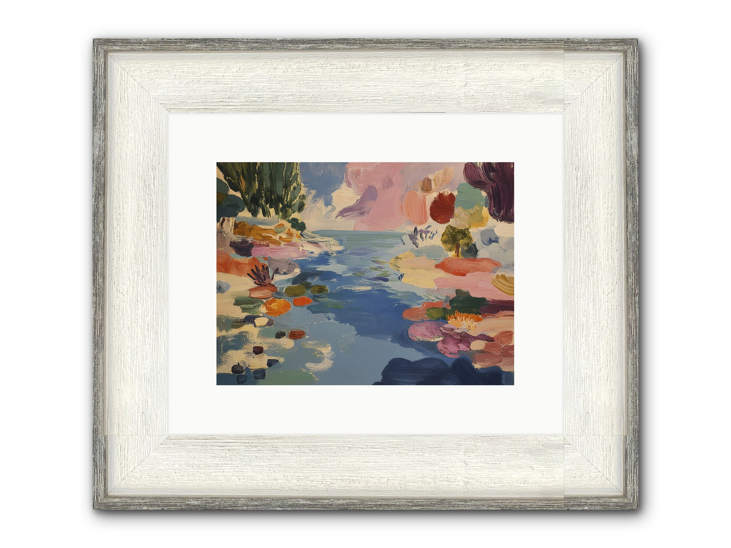 Prism Waters Framed Print - Driftwood White 12x9