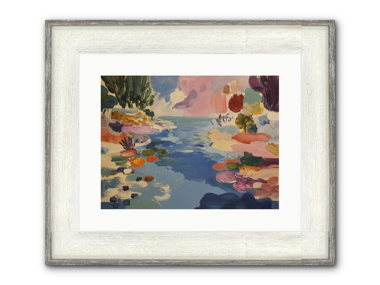Prism Waters Framed Print - Driftwood White 16x12
