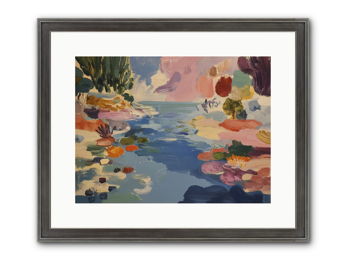 Prism Waters Framed Print - Slimwoods Black/Silver 16x12