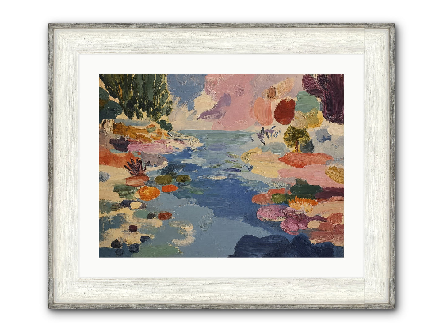 Prism Waters Framed Print - Driftwood White 24x18