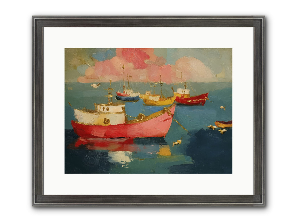 Prismatic Port Framed Print - Slimwoods Black/Silver 16x12