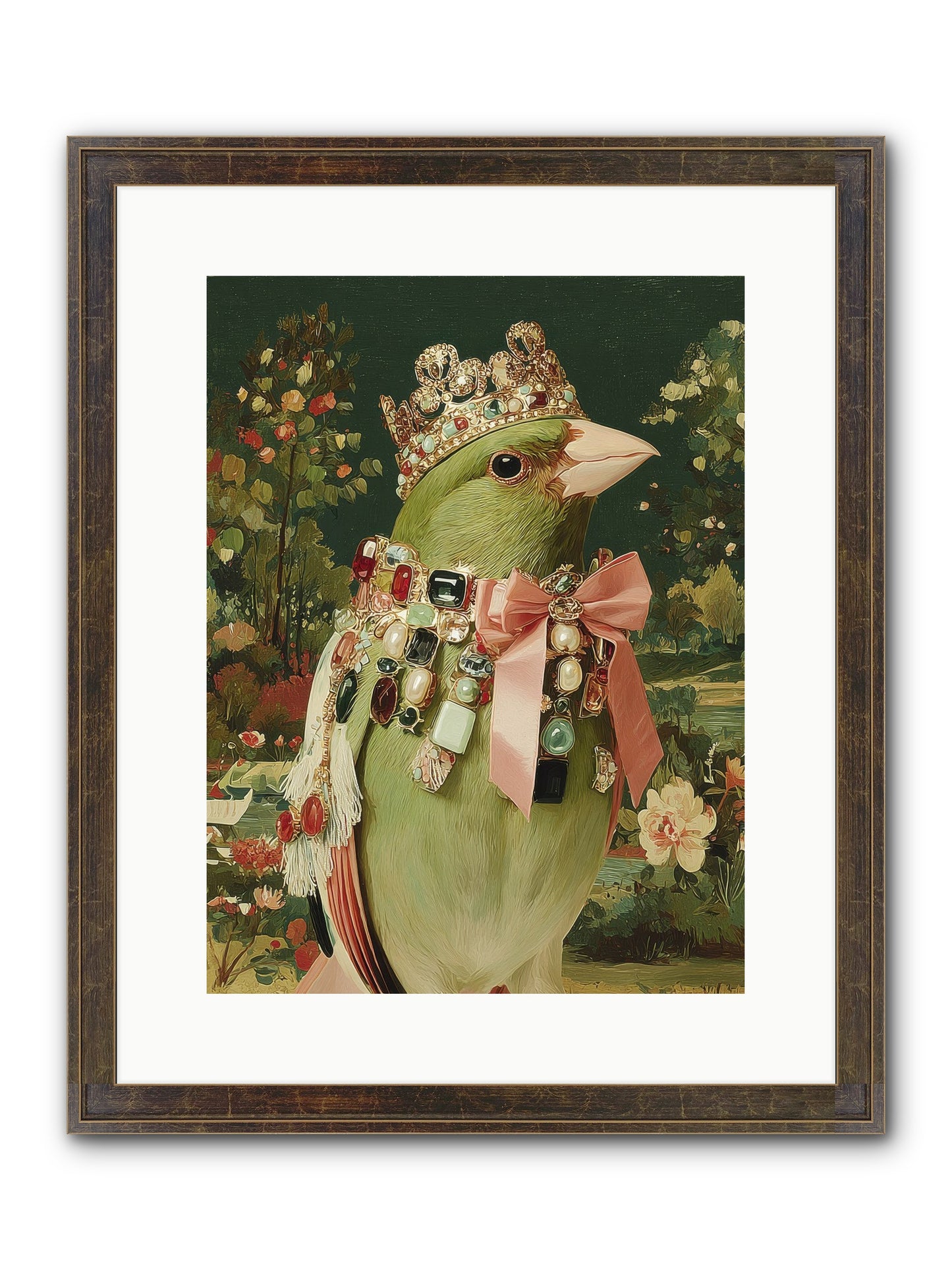 Pristine Whimsy Framed Print - Slimwoods Black/Gold 12x16