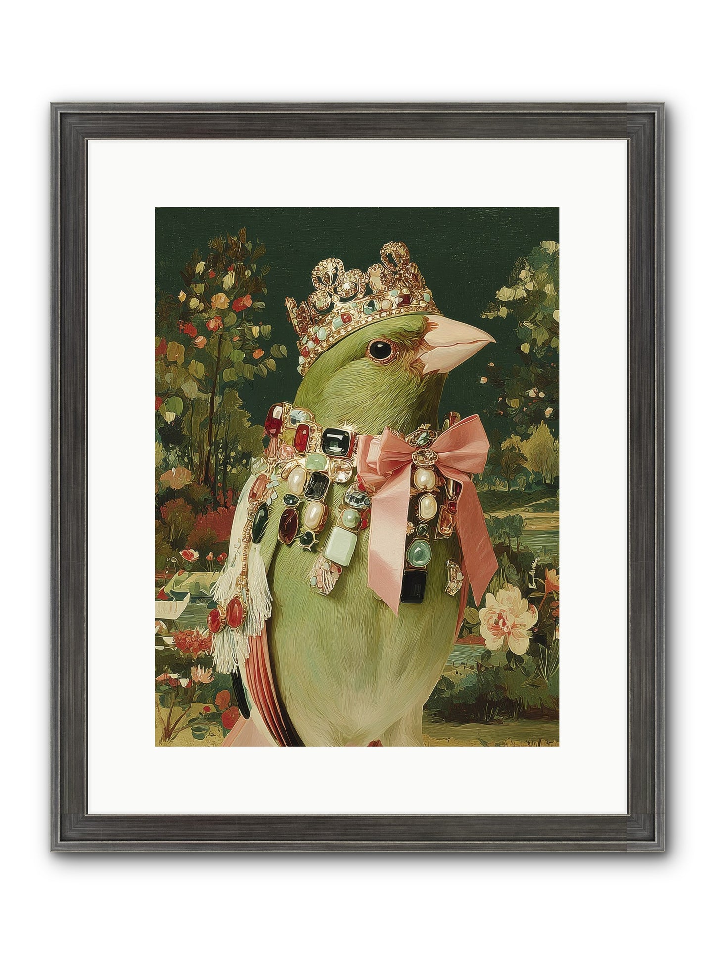 Pristine Whimsy Framed Print - Slimwoods Black/Silver 12x16