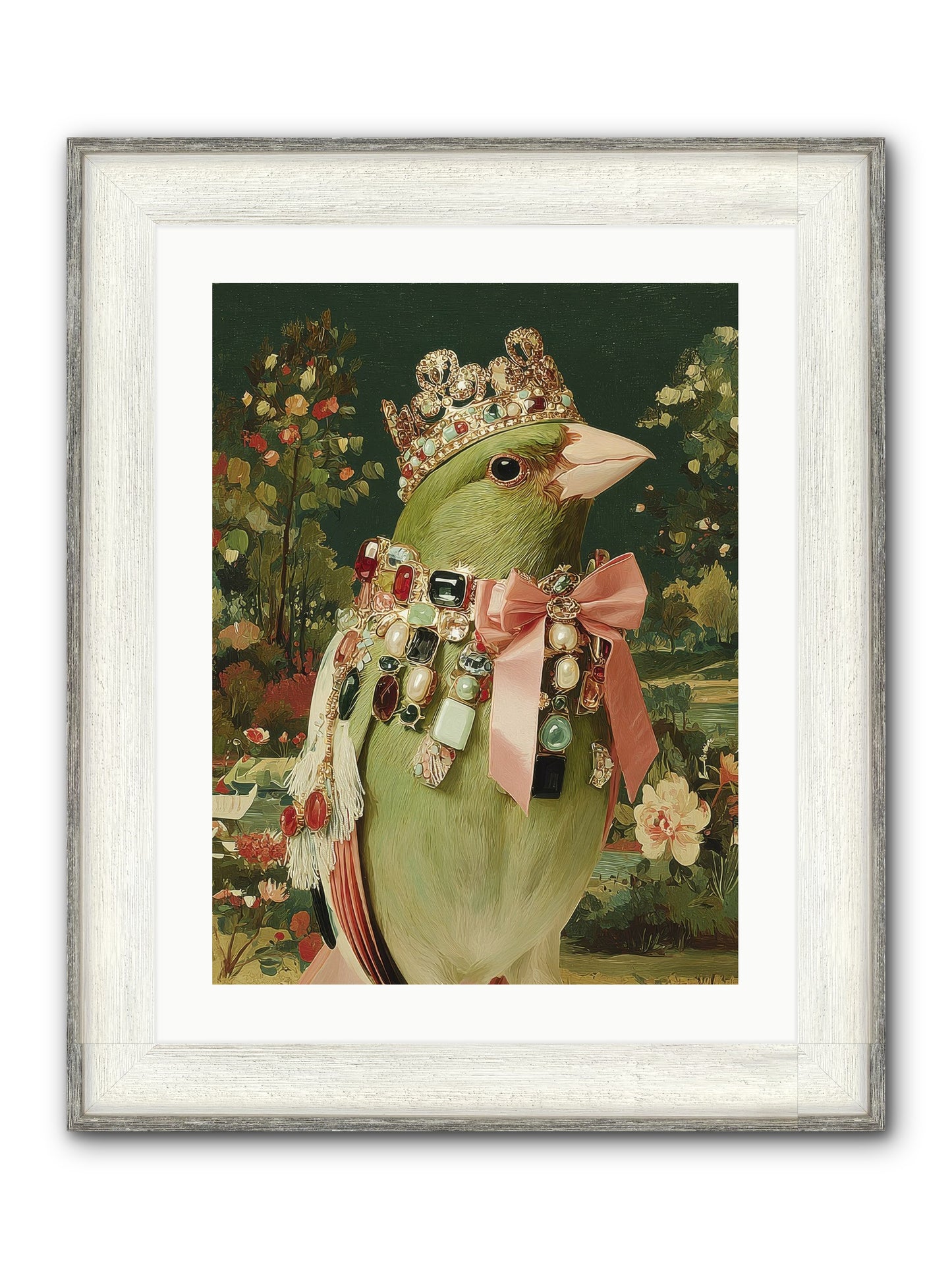 Pristine Whimsy Framed Print - Driftwood White 18x24