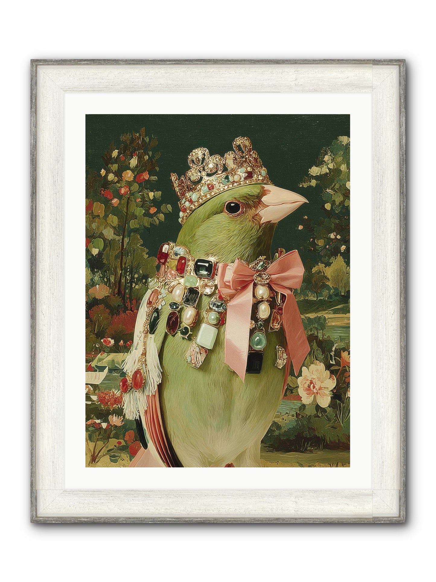 Pristine Whimsy Framed Print - Driftwood White 24x32