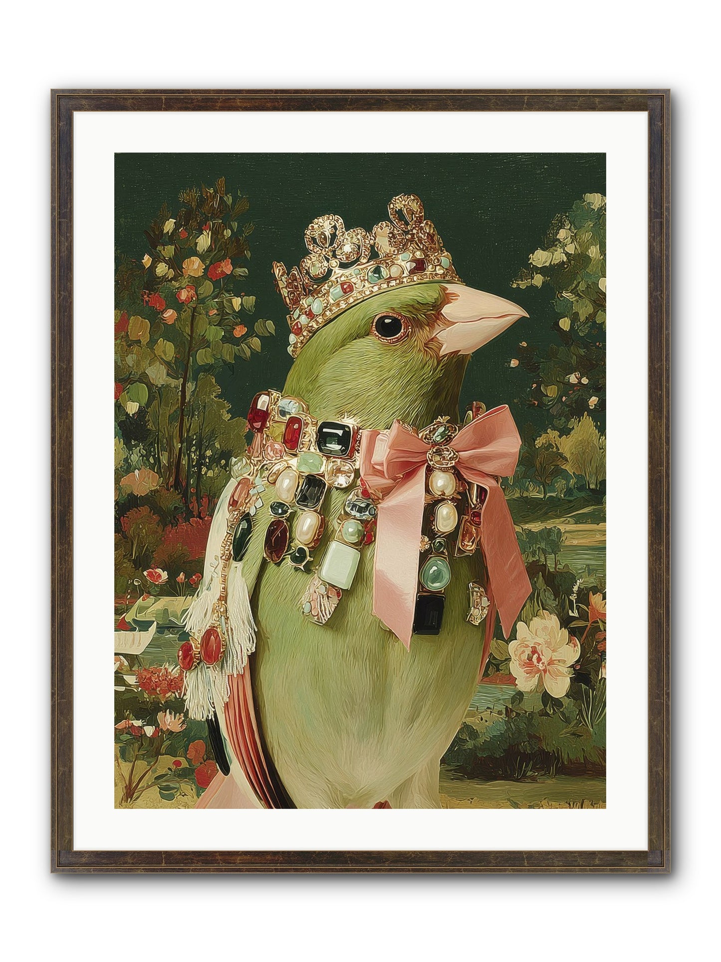 Pristine Whimsy Framed Print - Slimwoods Black/Gold 24x32
