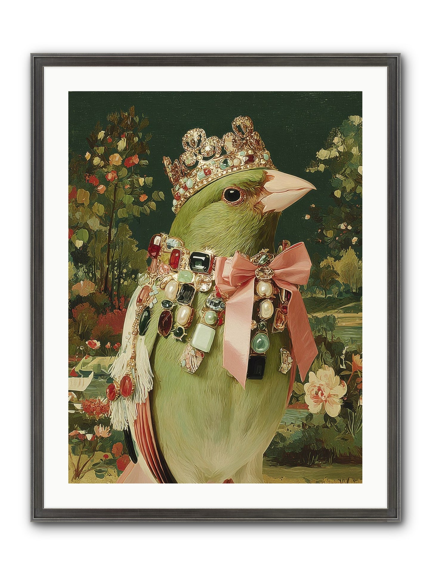 Pristine Whimsy Framed Print - Slimwoods Black/Silver 24x32