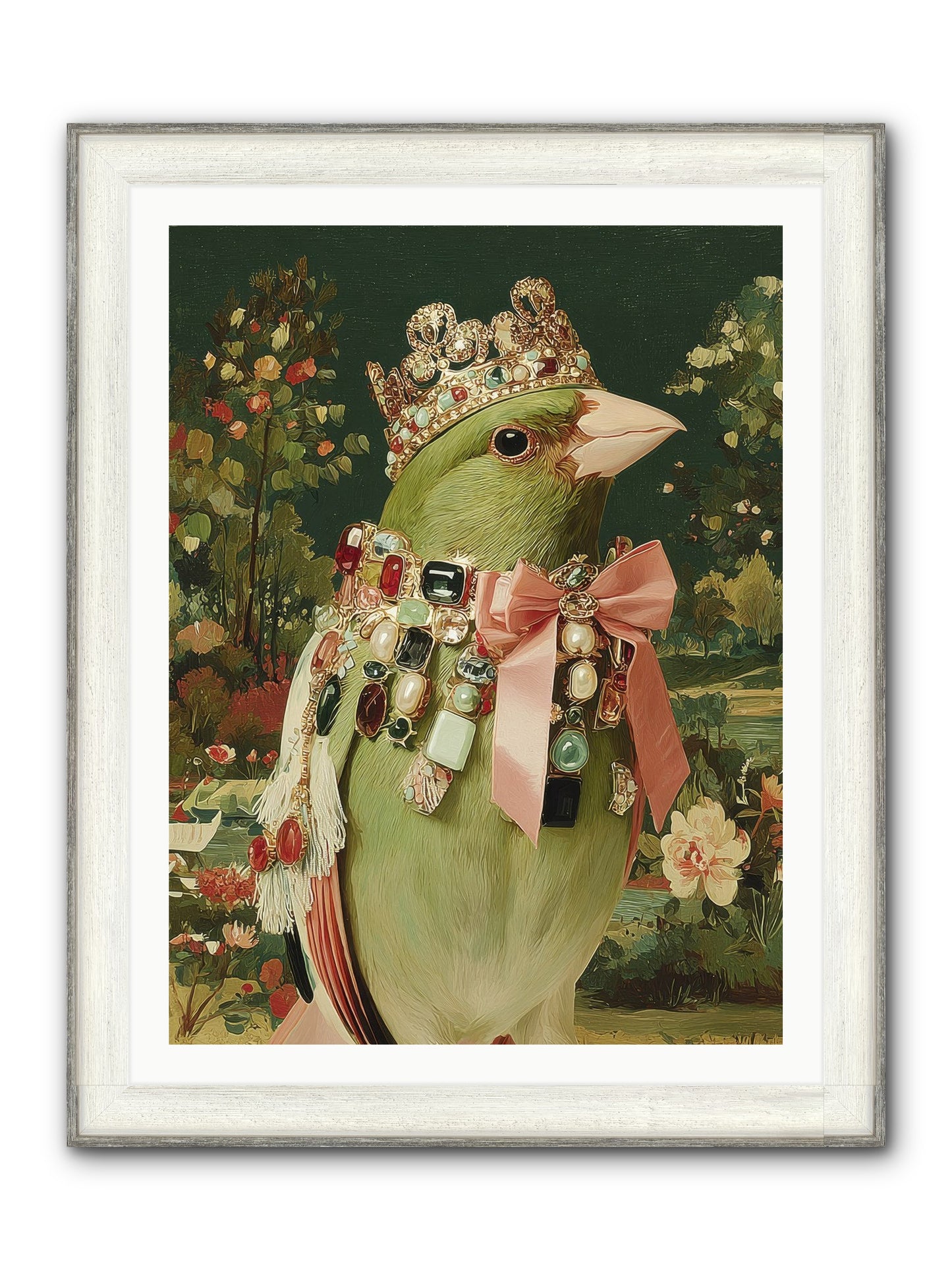 Pristine Whimsy Framed Print - Driftwood White 30x40
