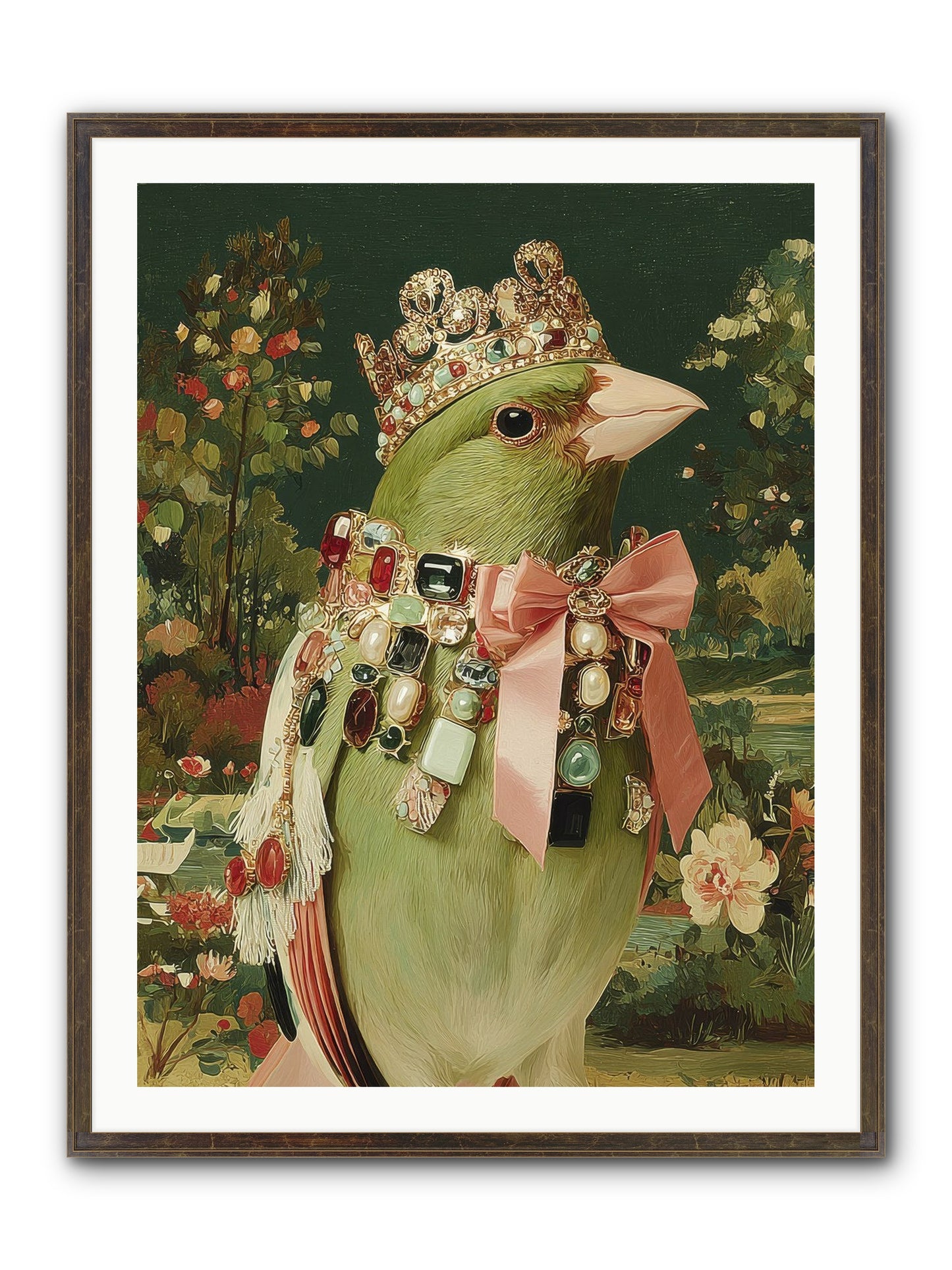 Pristine Whimsy Framed Print - Slimwoods Black/Gold 30x40