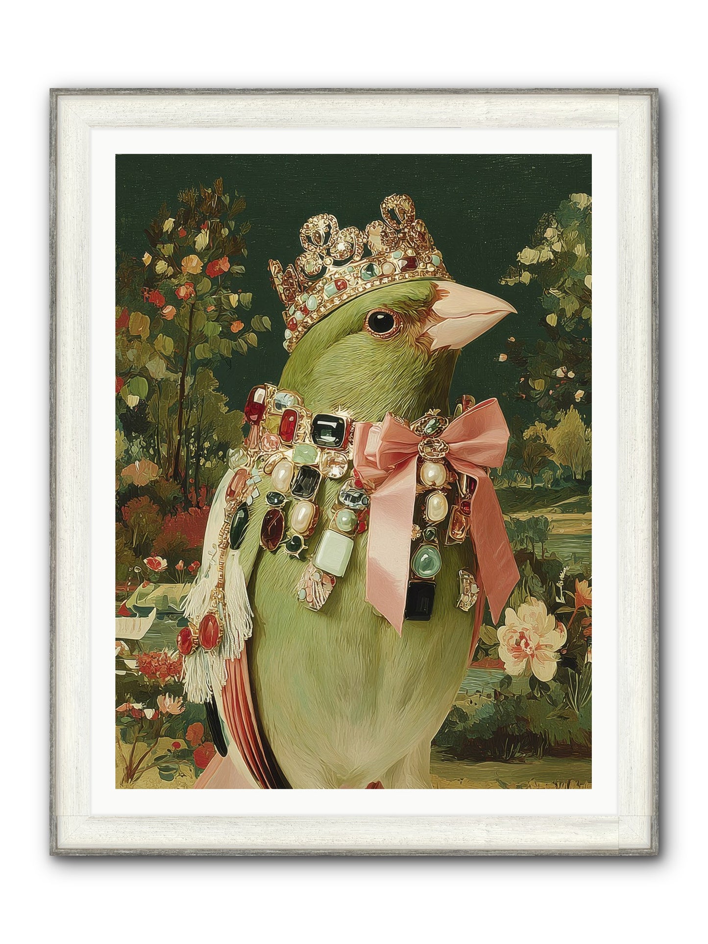 Pristine Whimsy Framed Print - Driftwood White 36x48