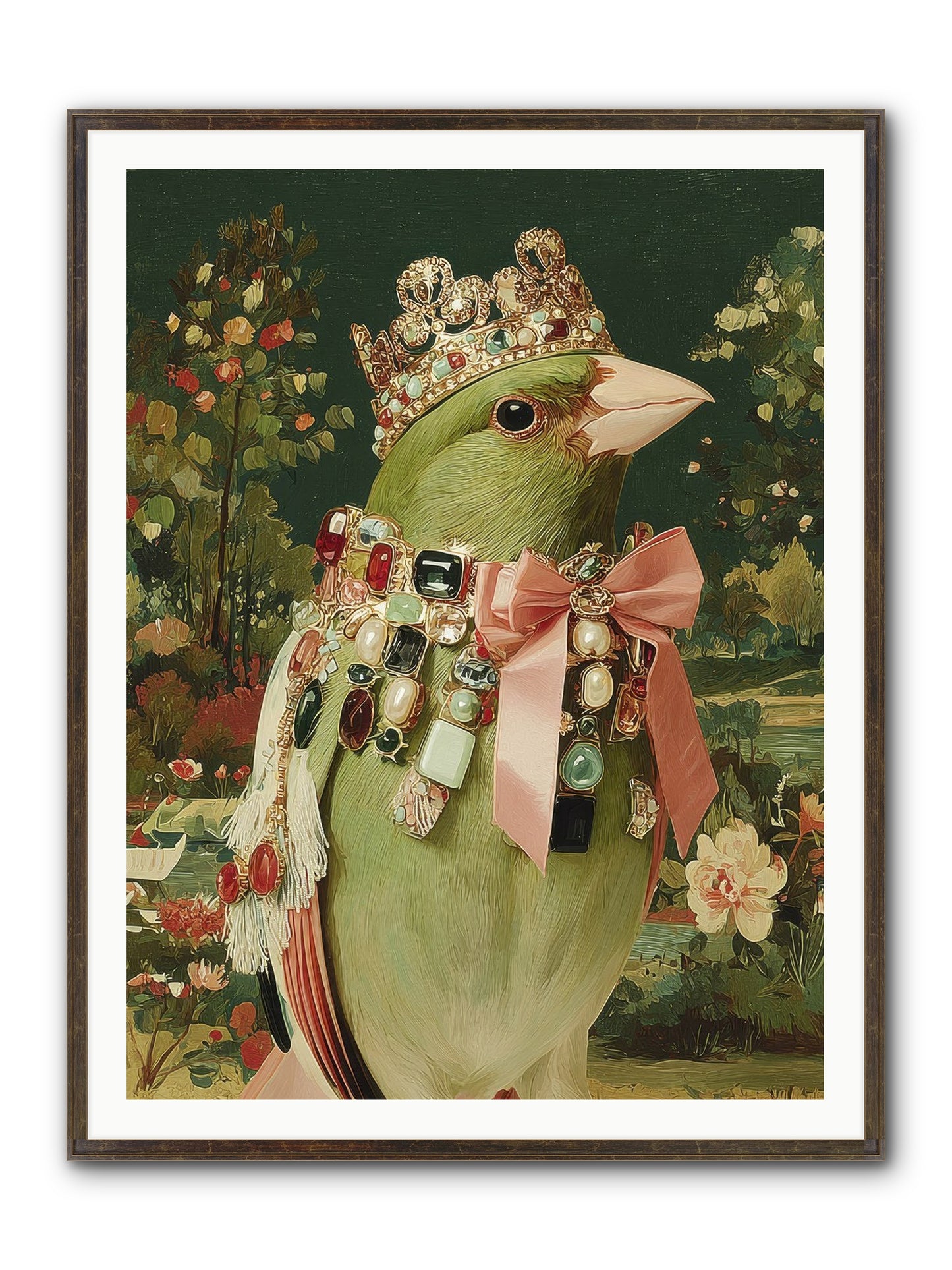 Pristine Whimsy Framed Print - Slimwoods Black/Gold 36x48