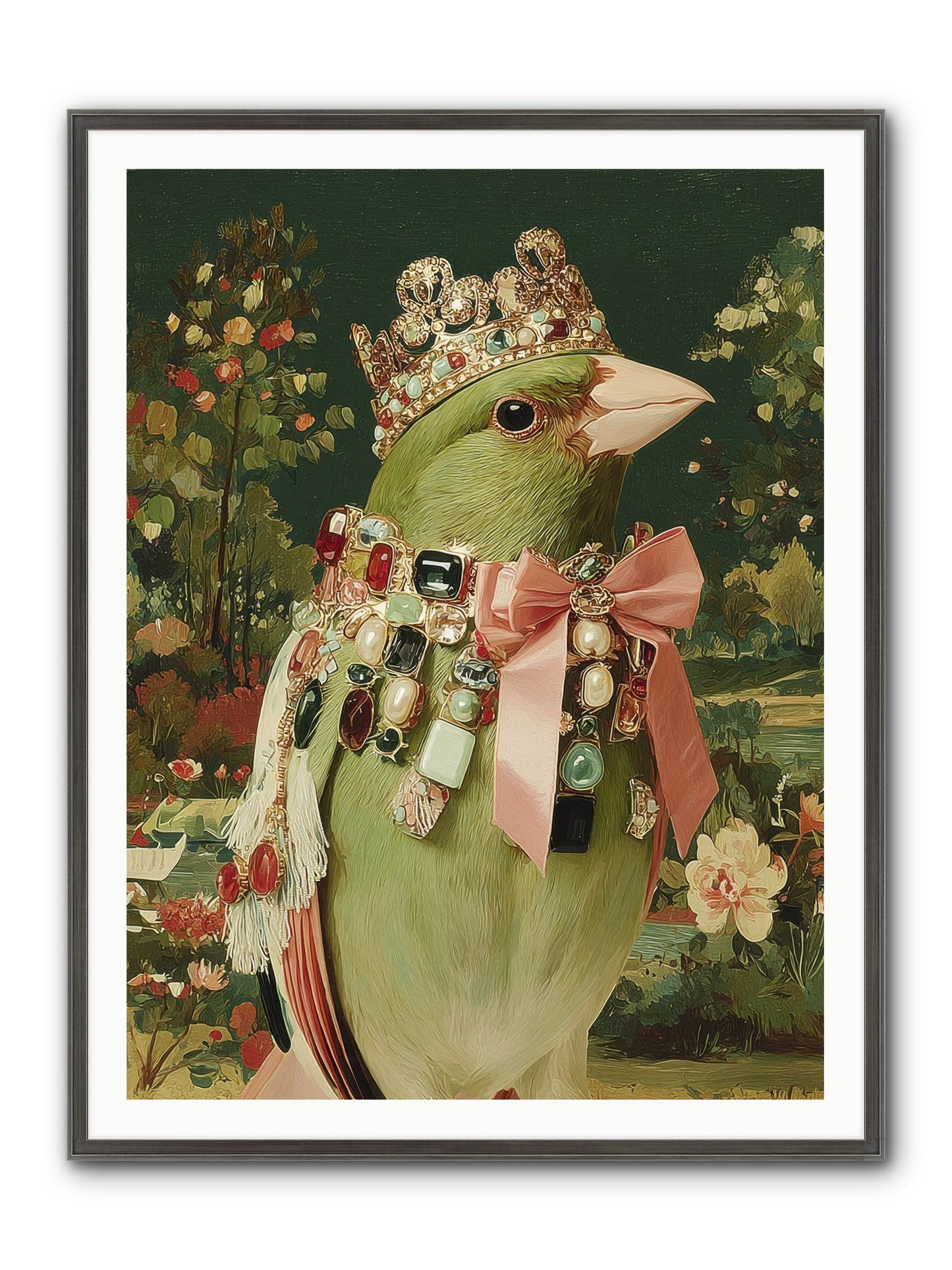 Pristine Whimsy Framed Print - Slimwoods Black/Silver 36x48