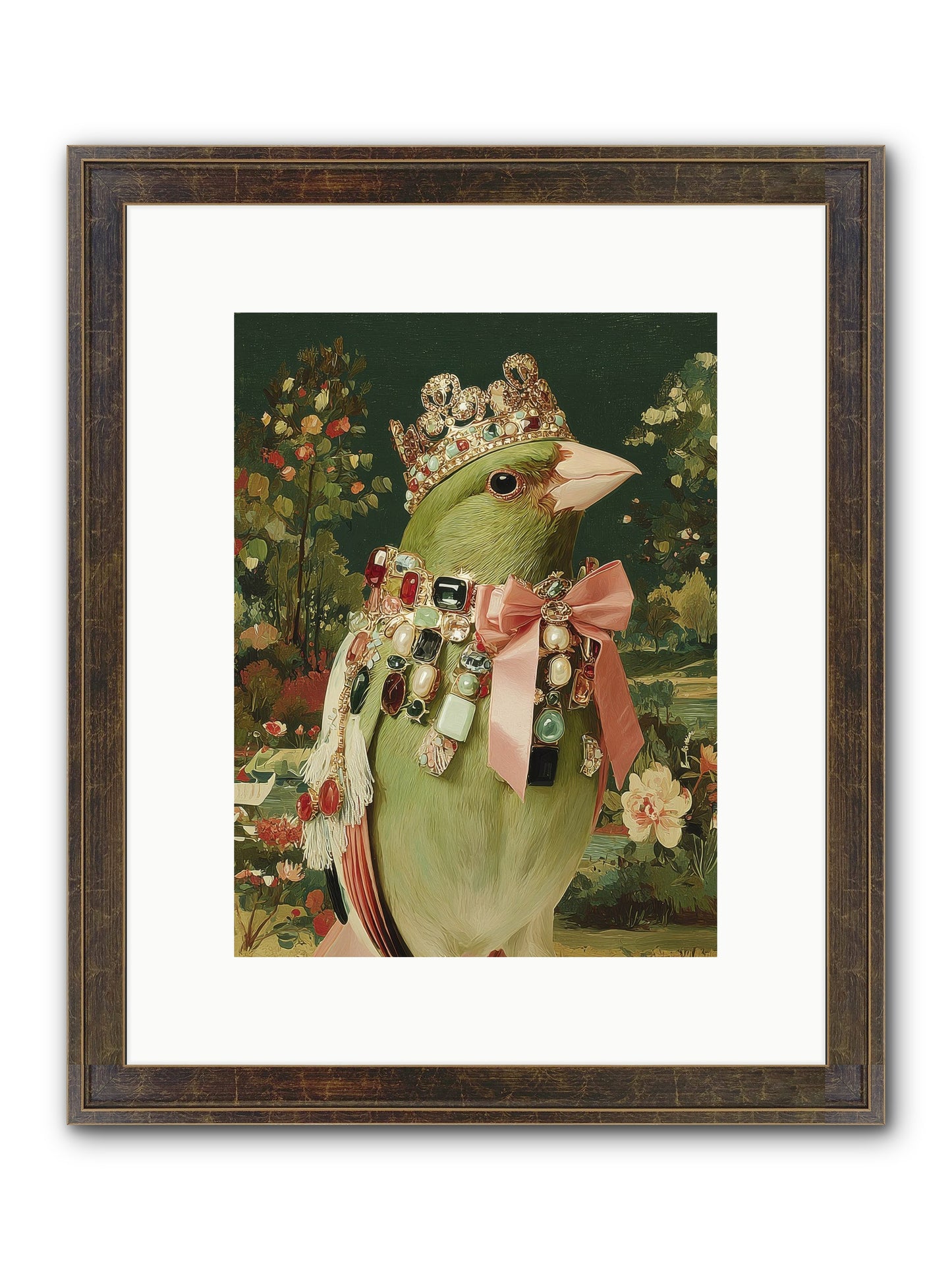 Pristine Whimsy Framed Print - Slimwoods Black/Gold 9x12