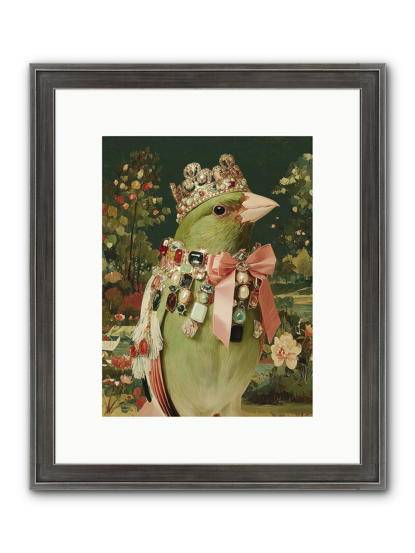 Pristine Whimsy Framed Print - Slimwoods Black/Silver 9x12