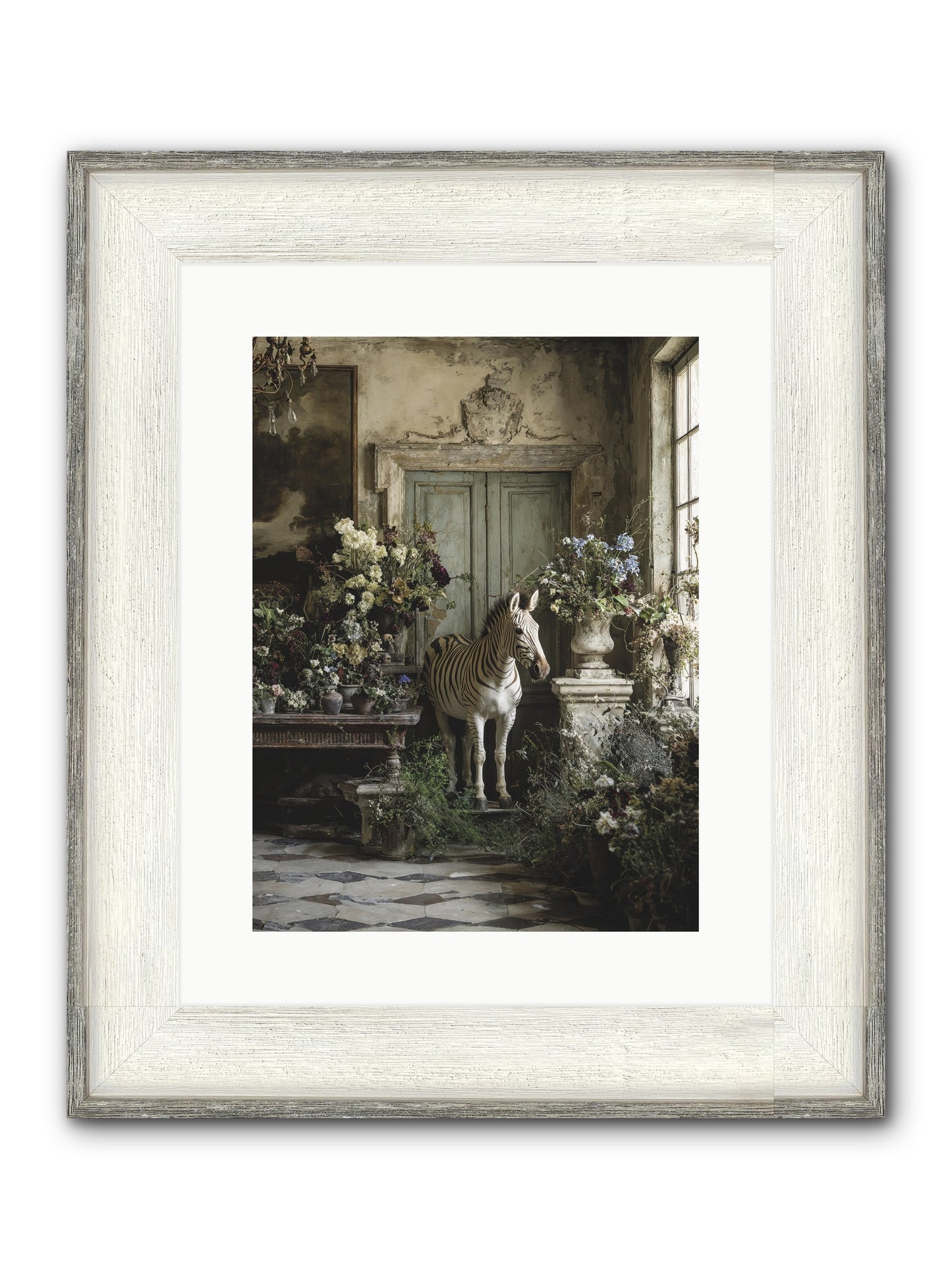 Private Eden Framed Print - Driftwood White 12x16