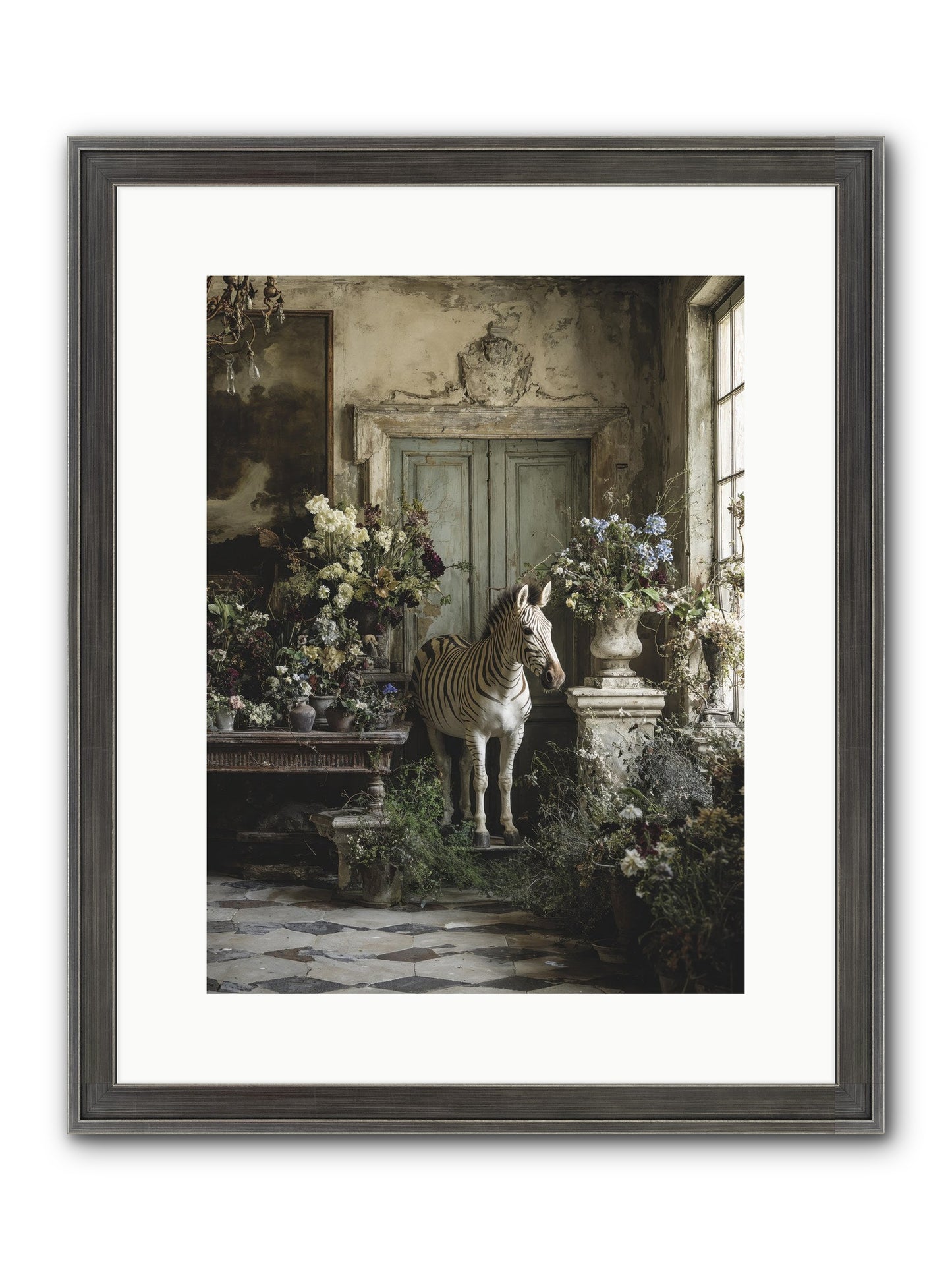 Private Eden Framed Print - Slimwoods Black/Silver 12x16