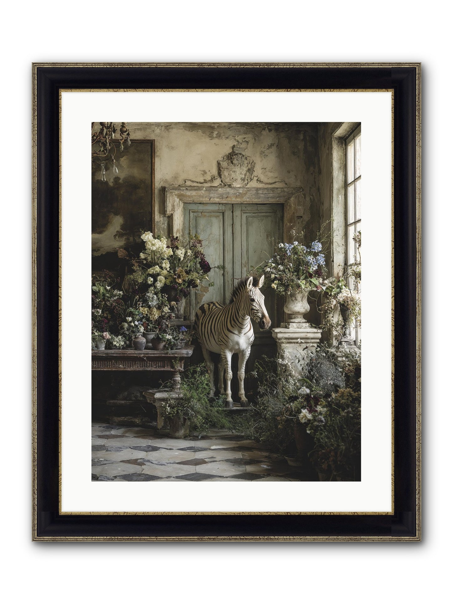 Private Eden Framed Print - Black & Gold 18x24