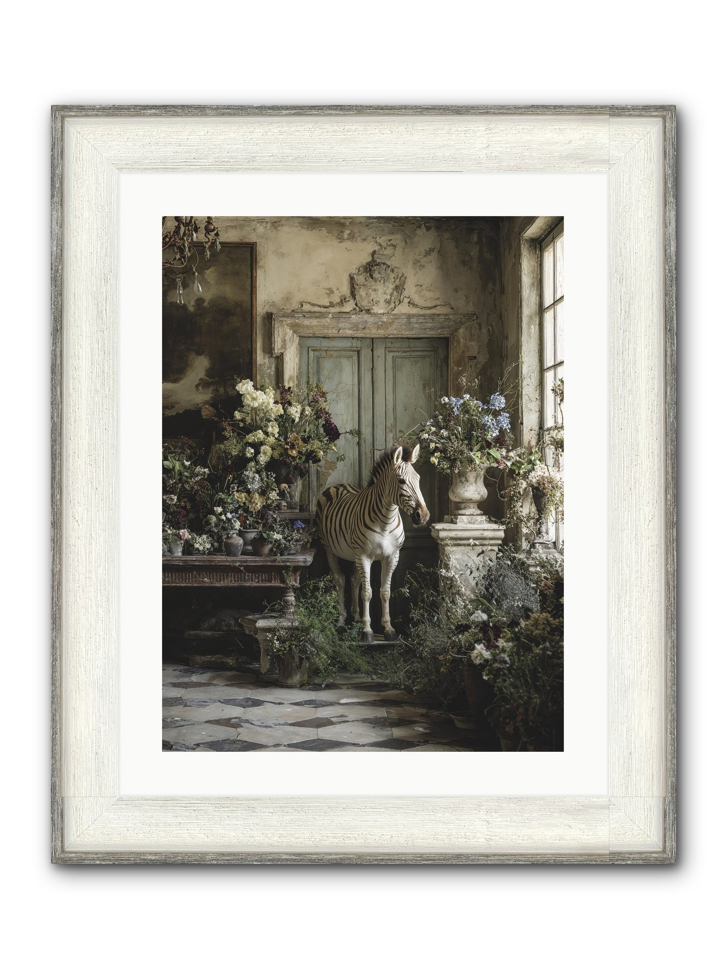 Private Eden Framed Print - Driftwood White 18x24