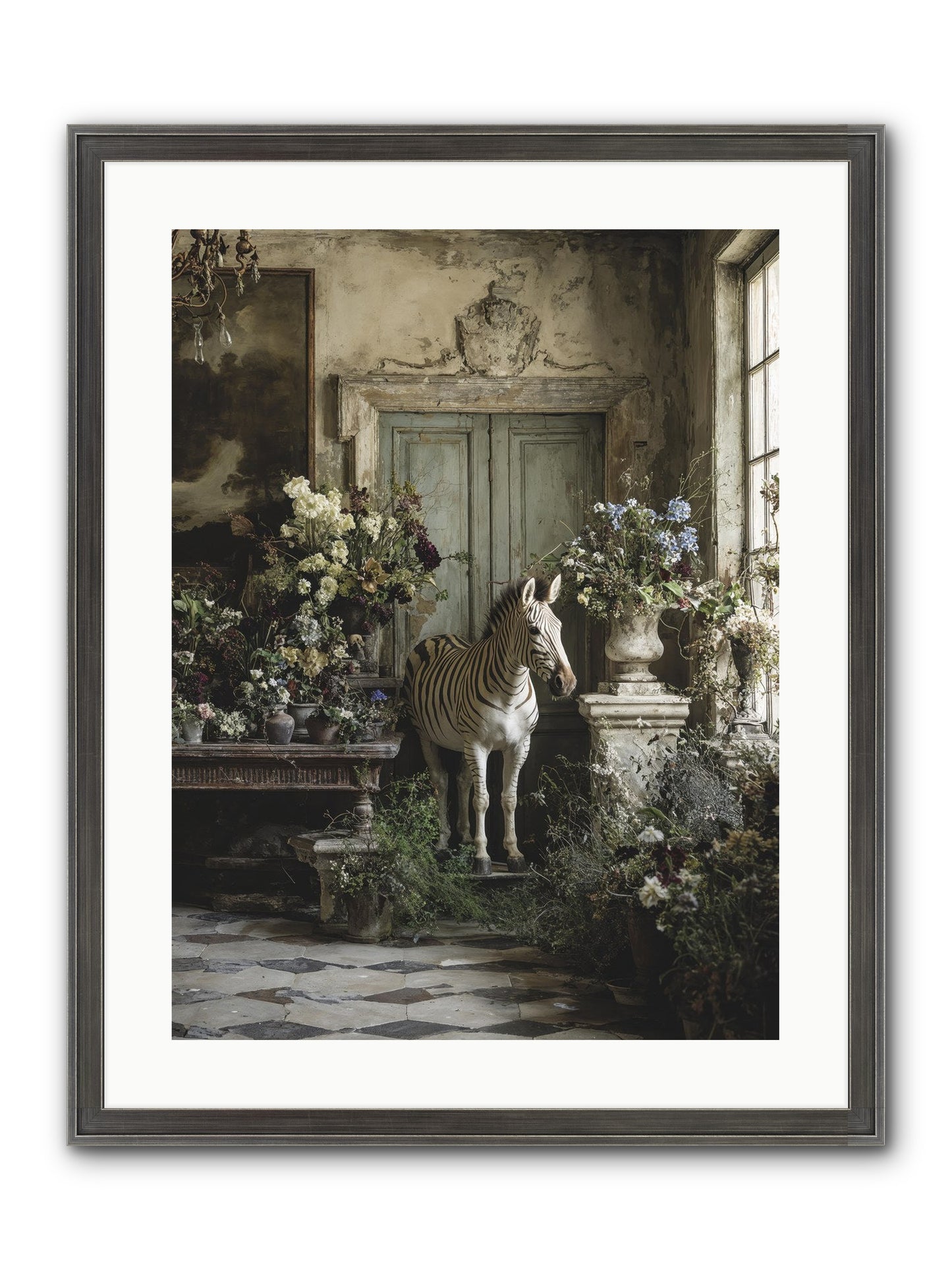 Private Eden Framed Print - Slimwoods Black/Silver 18x24