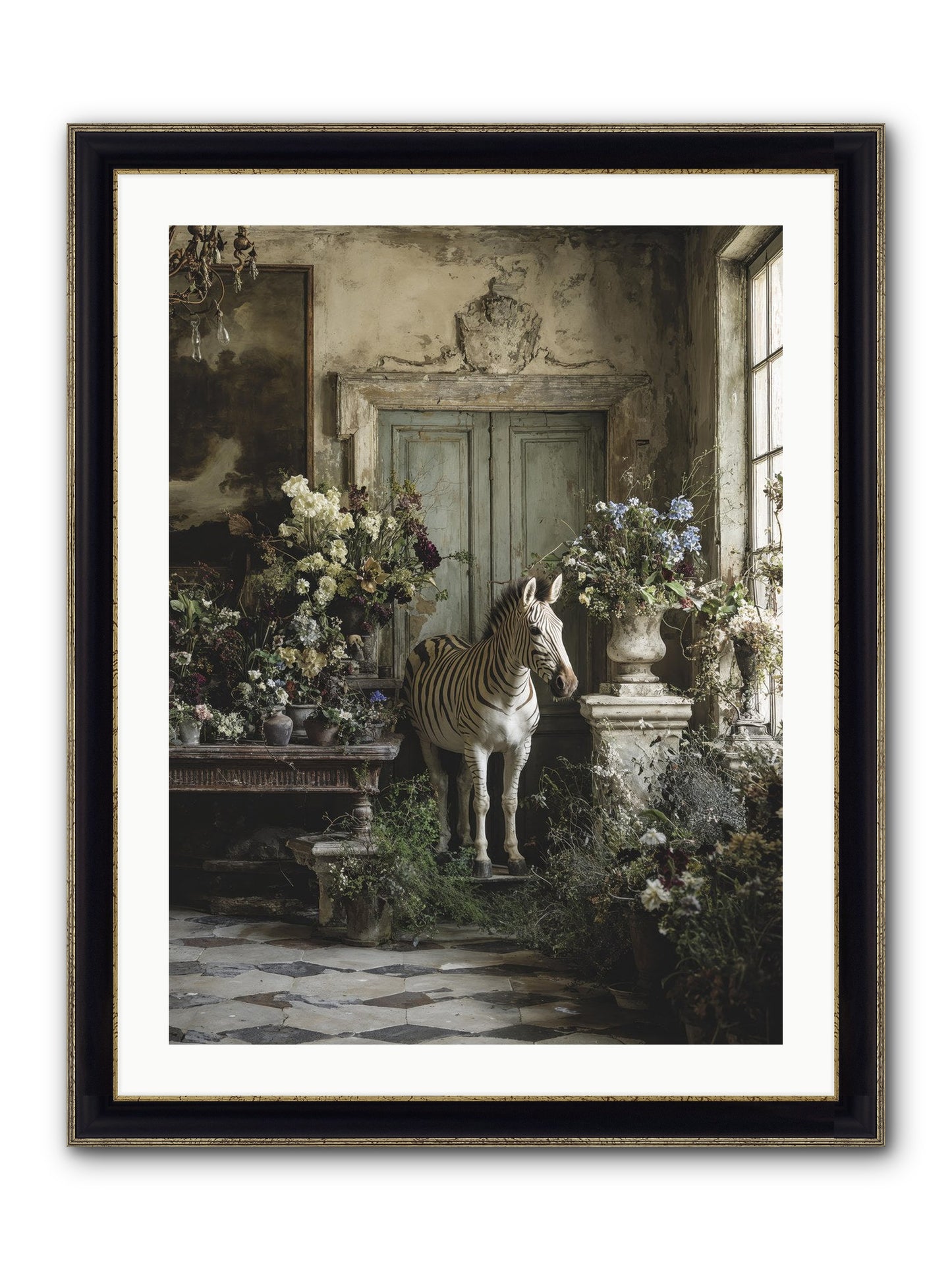 Private Eden Framed Print - Black & Gold 24x32
