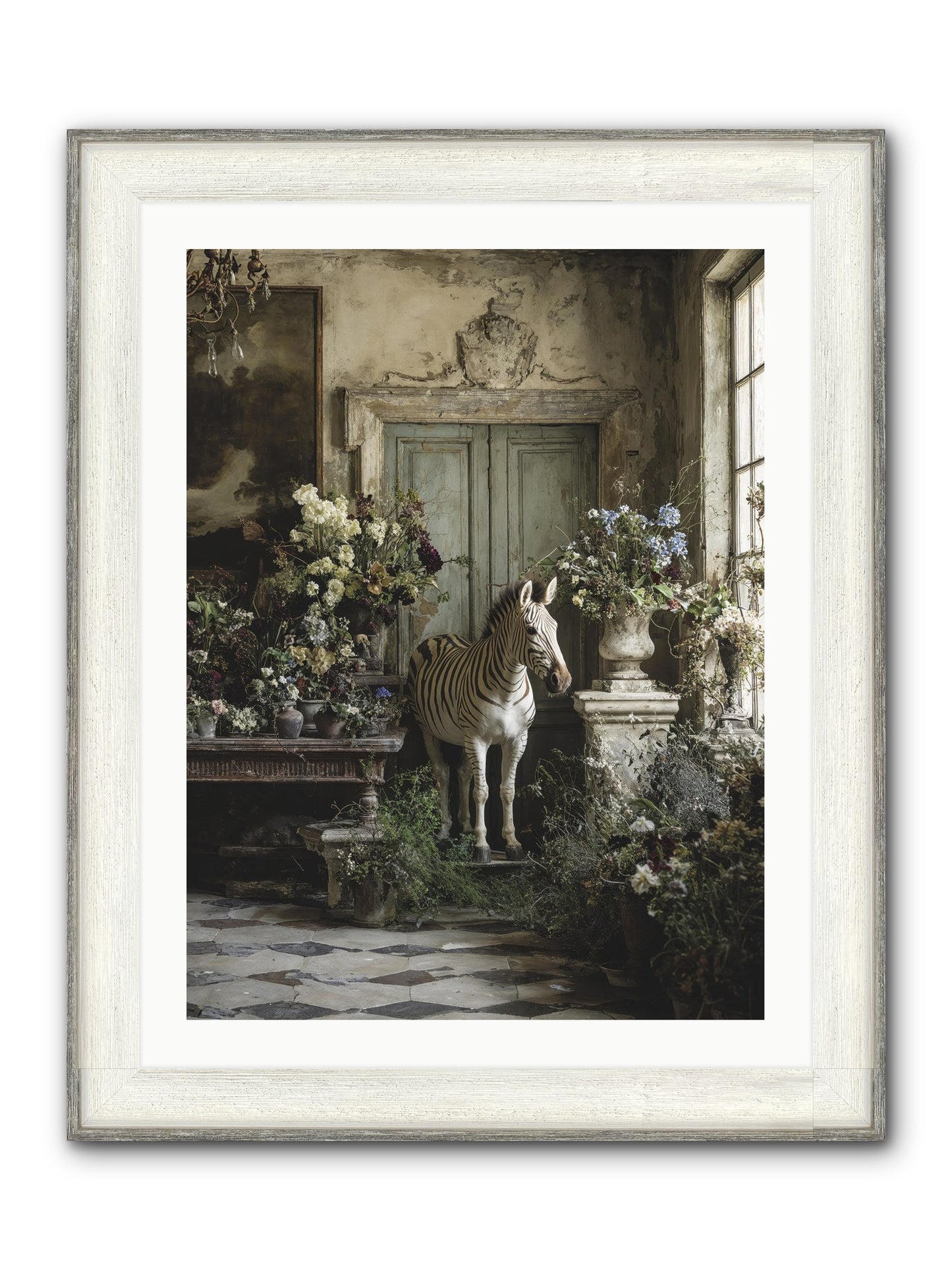 Private Eden Framed Print - Driftwood White 24x32