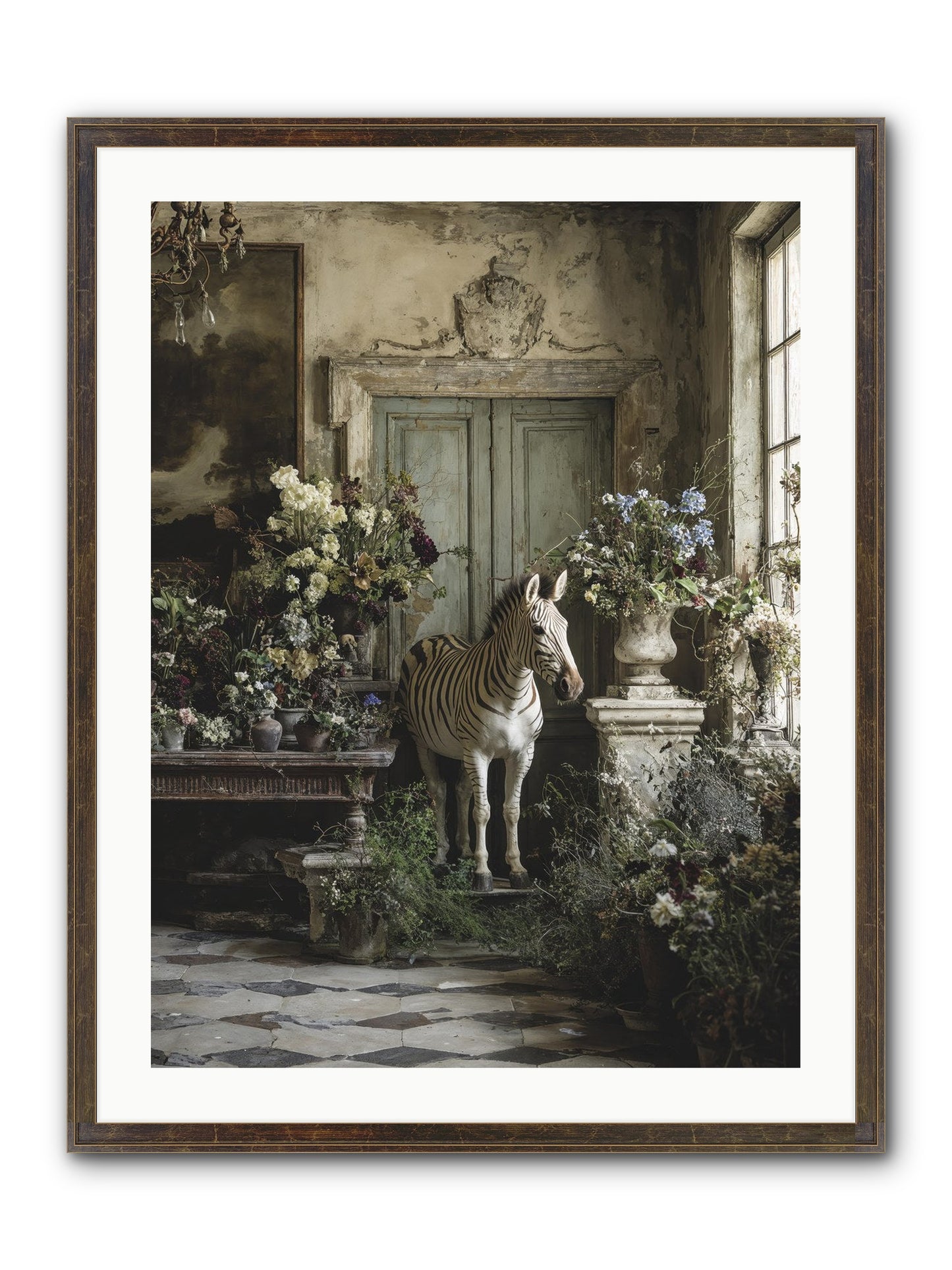 Private Eden Framed Print - Slimwoods Black/Gold 24x32